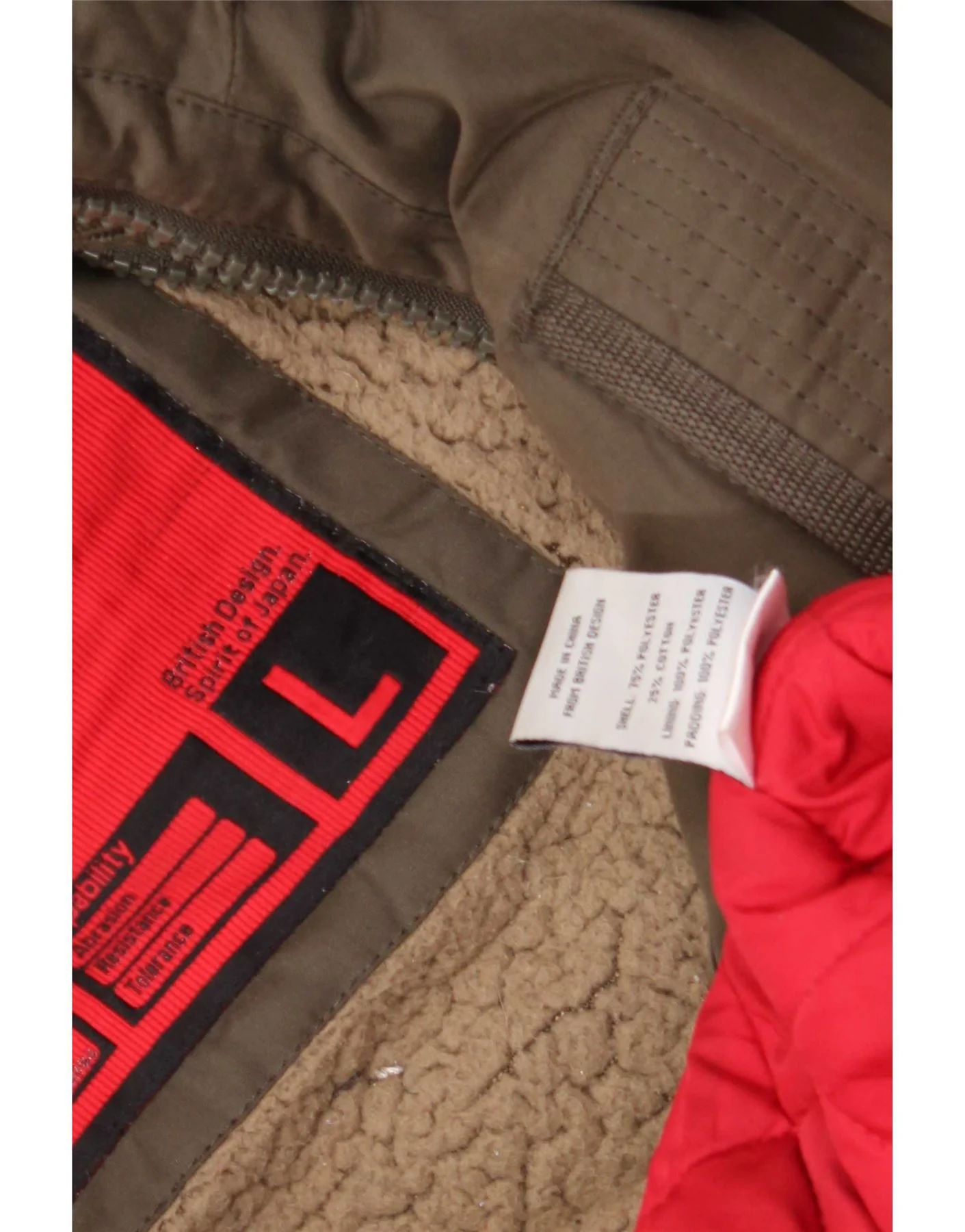 Superdry Womens Hooded Windbreaker Jacket UK 16 Large Khaki Polyester - Image 3