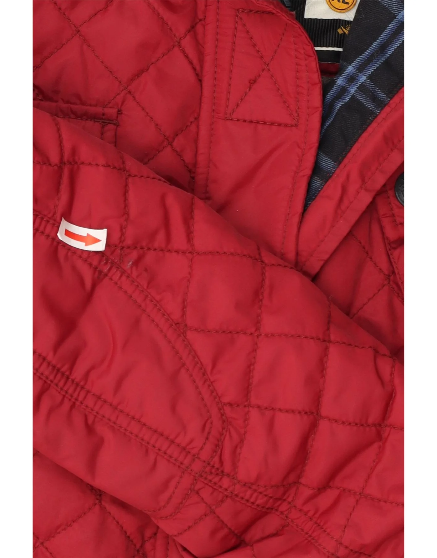 Superdry Womens Quilted Jacket UK 18 XL Red Nylon - Image 3