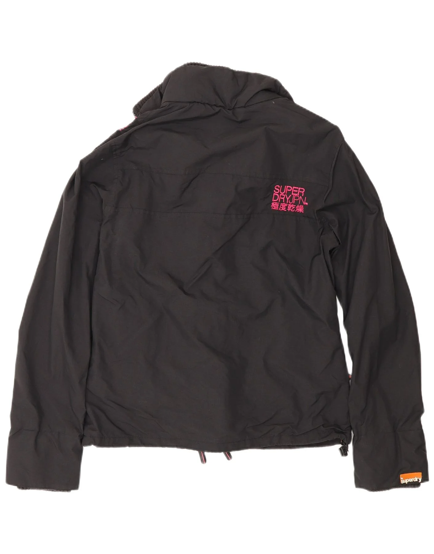 Superdry Womens Regular Fit Windbreaker Jacket UK 16 Large Black Nylon - Image 2