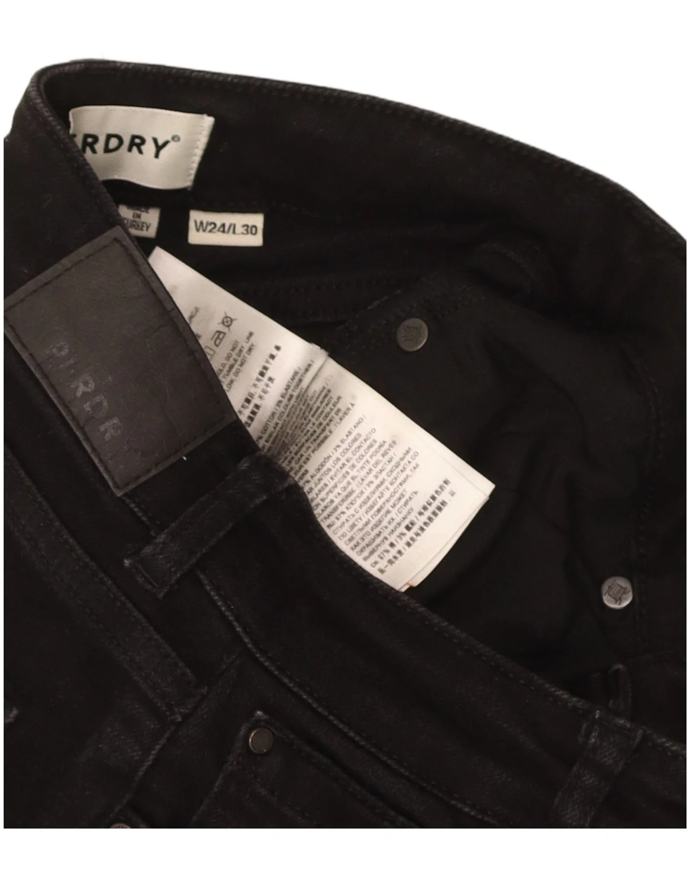 Superdry Womens Skinny Jeans W24 L30 Black Cotton - Image 3