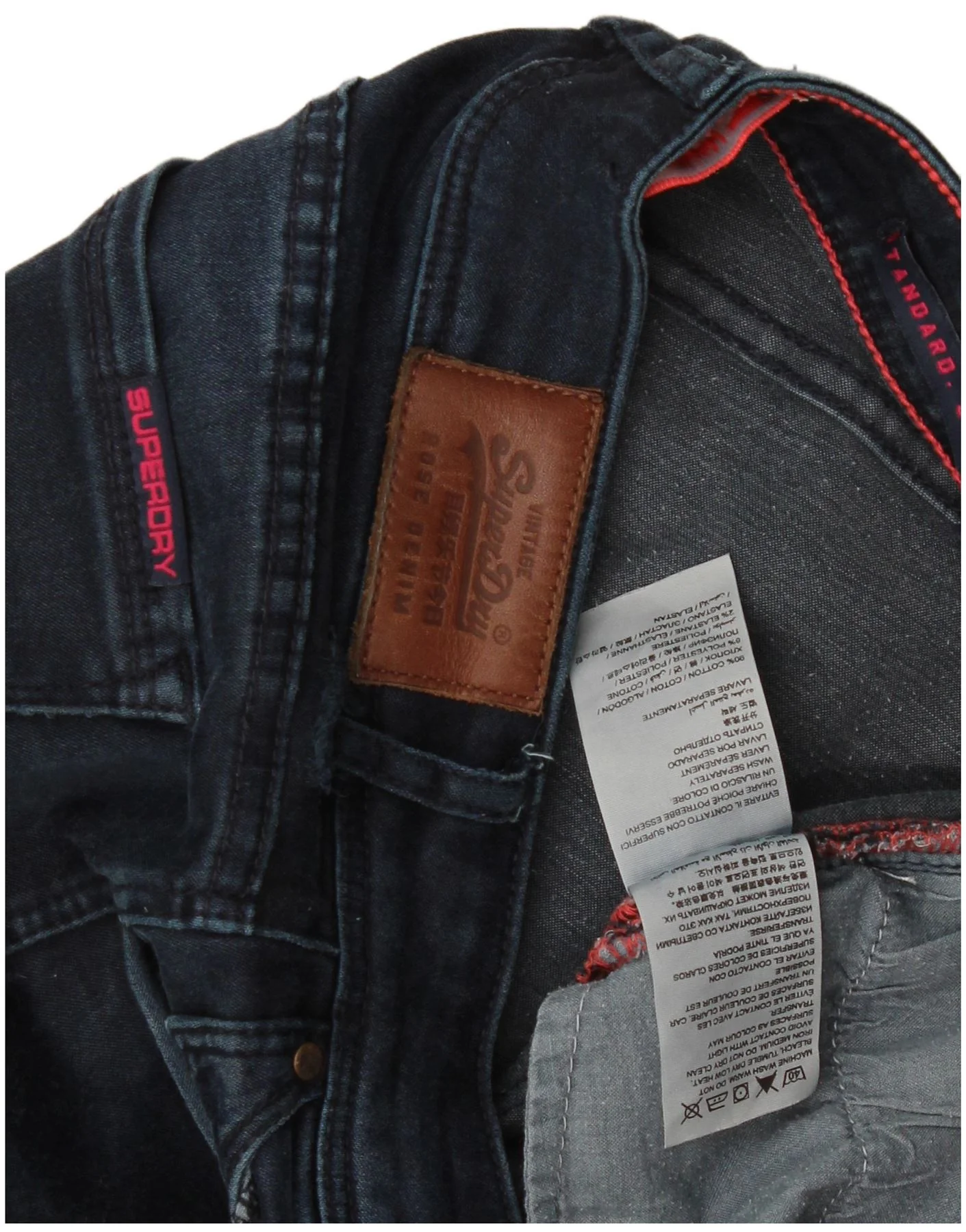 Superdry Womens Standard Super Skinny Jeans W26 L30 Navy Blue Cotton - Image 4