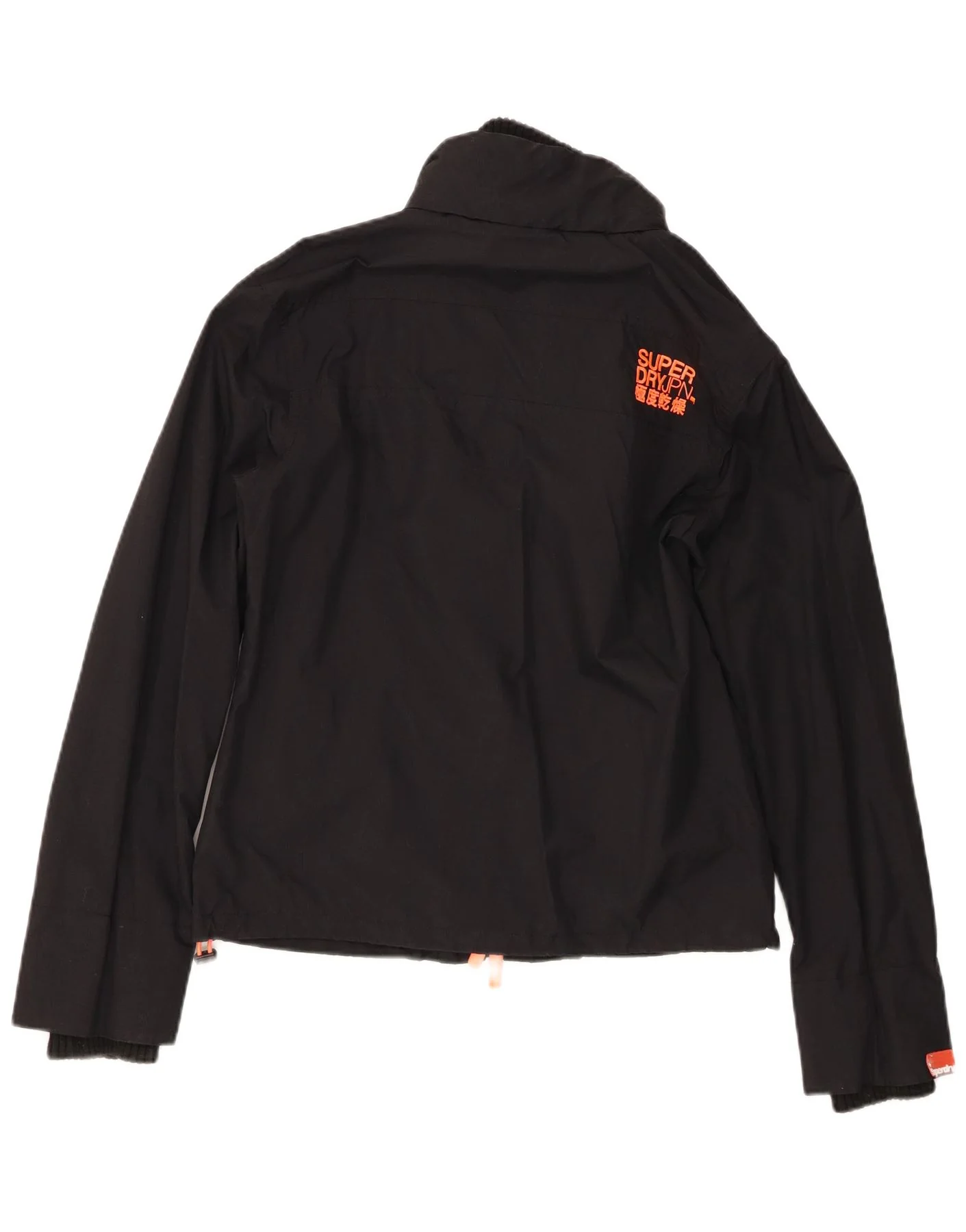 Superdry Womens The Windcheater Rain Jacket UK 14 Large Black Nylon - Image 2