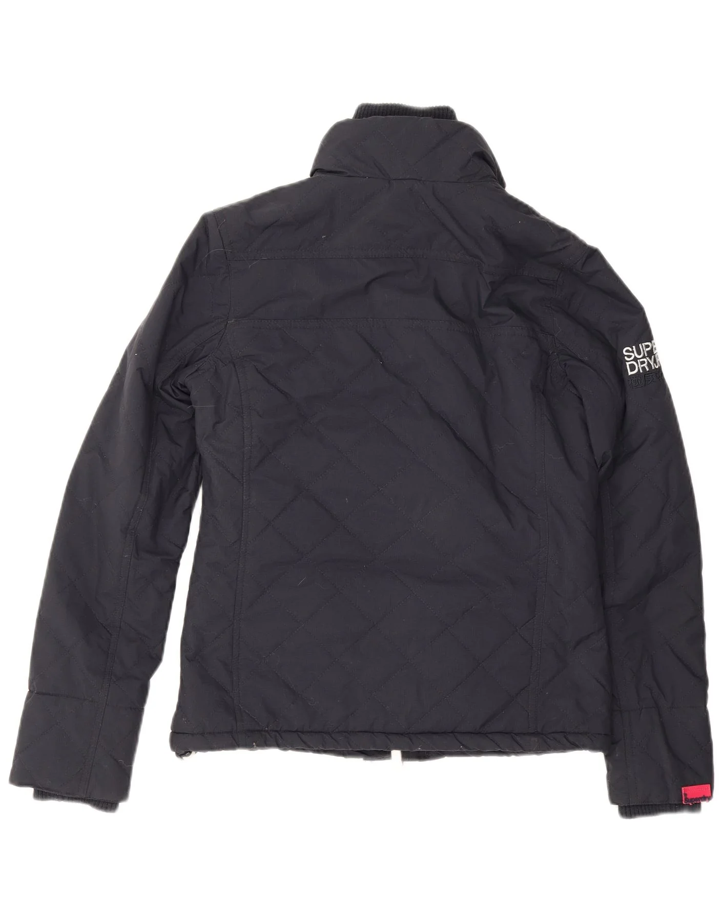 Superdry Womens Windcheater Sherpa Windbreaker Jacket UK 6 XS Navy Blue - Image 2