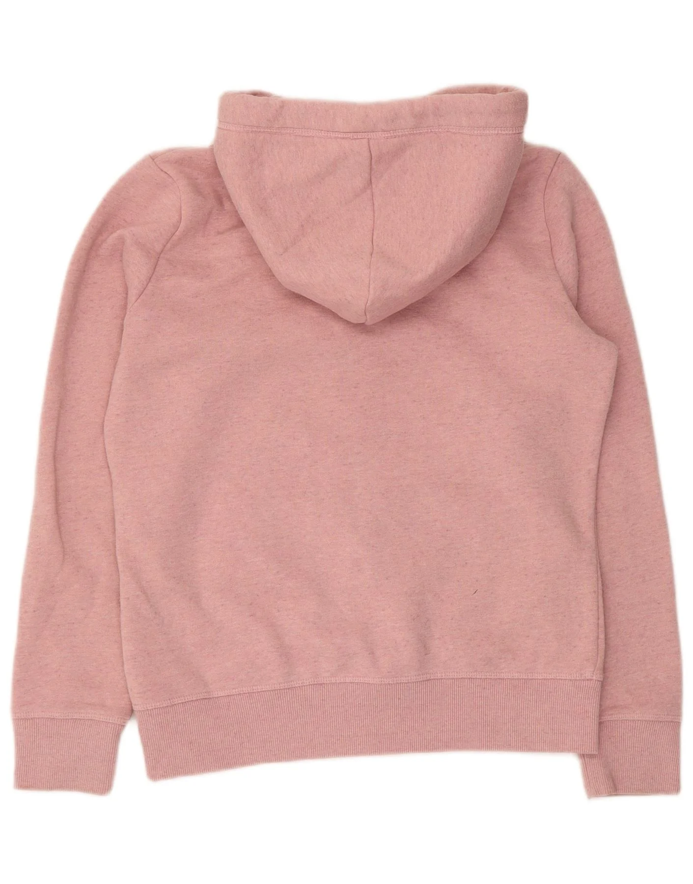 Superdry Womens Zip Hoodie Sweater UK 12 Medium Pink Cotton - Image 2