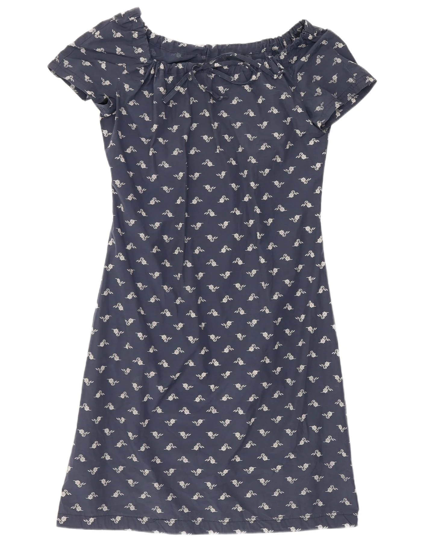 Superga Womens Off Shoulder Dress UK 8 Small Navy Blue