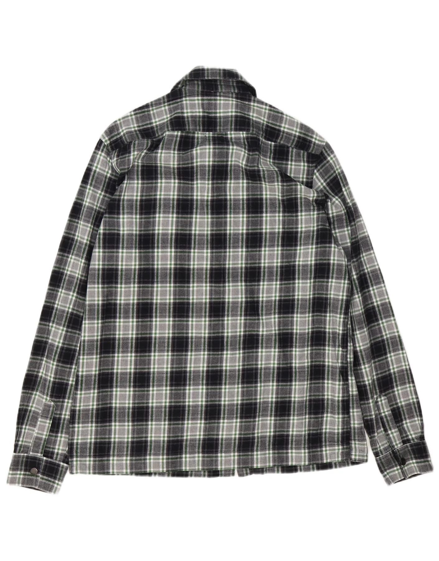 Ted Baker Mens Flannel Shirt Size 3 Medium Green Check Cotton - Image 2