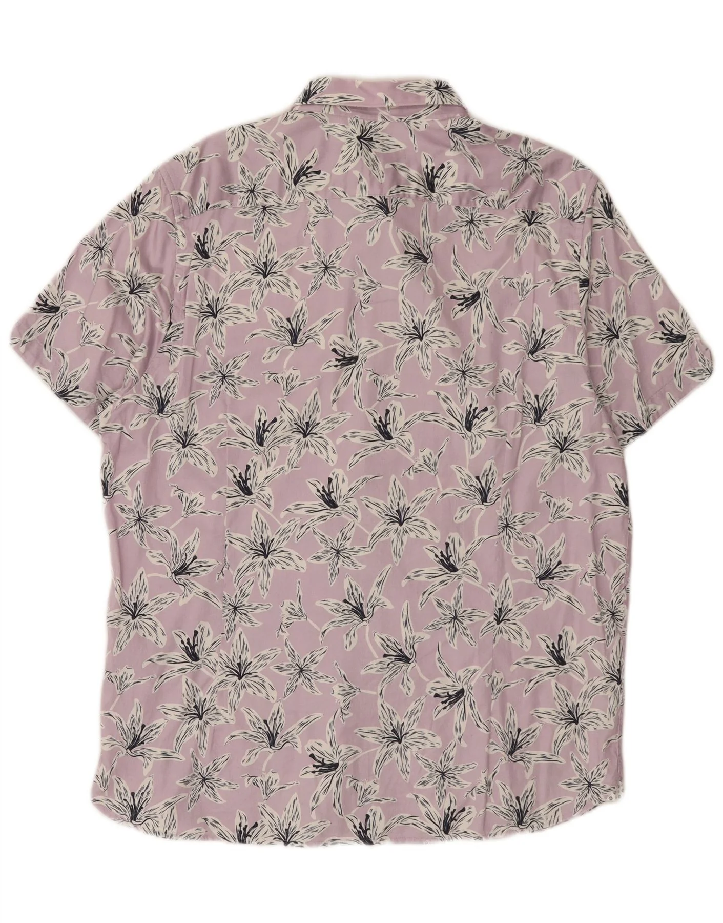 Ted Baker Mens Short Sleeve Shirt Size 6 2XL Purple Floral Cotton - Image 2