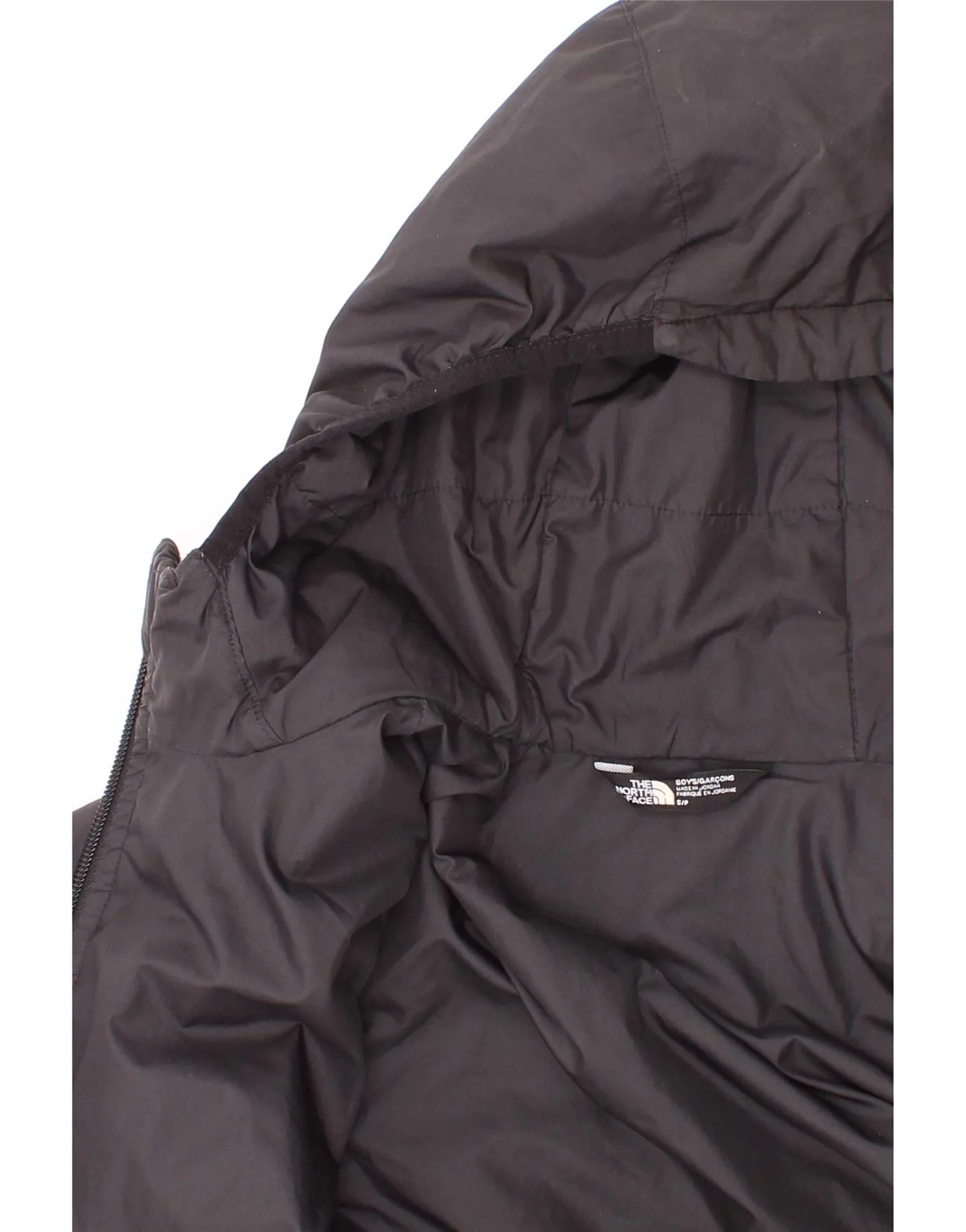 The North Face Boys Graphic Hooded Padded Jacket 7-8 Years Small Black - Image 8