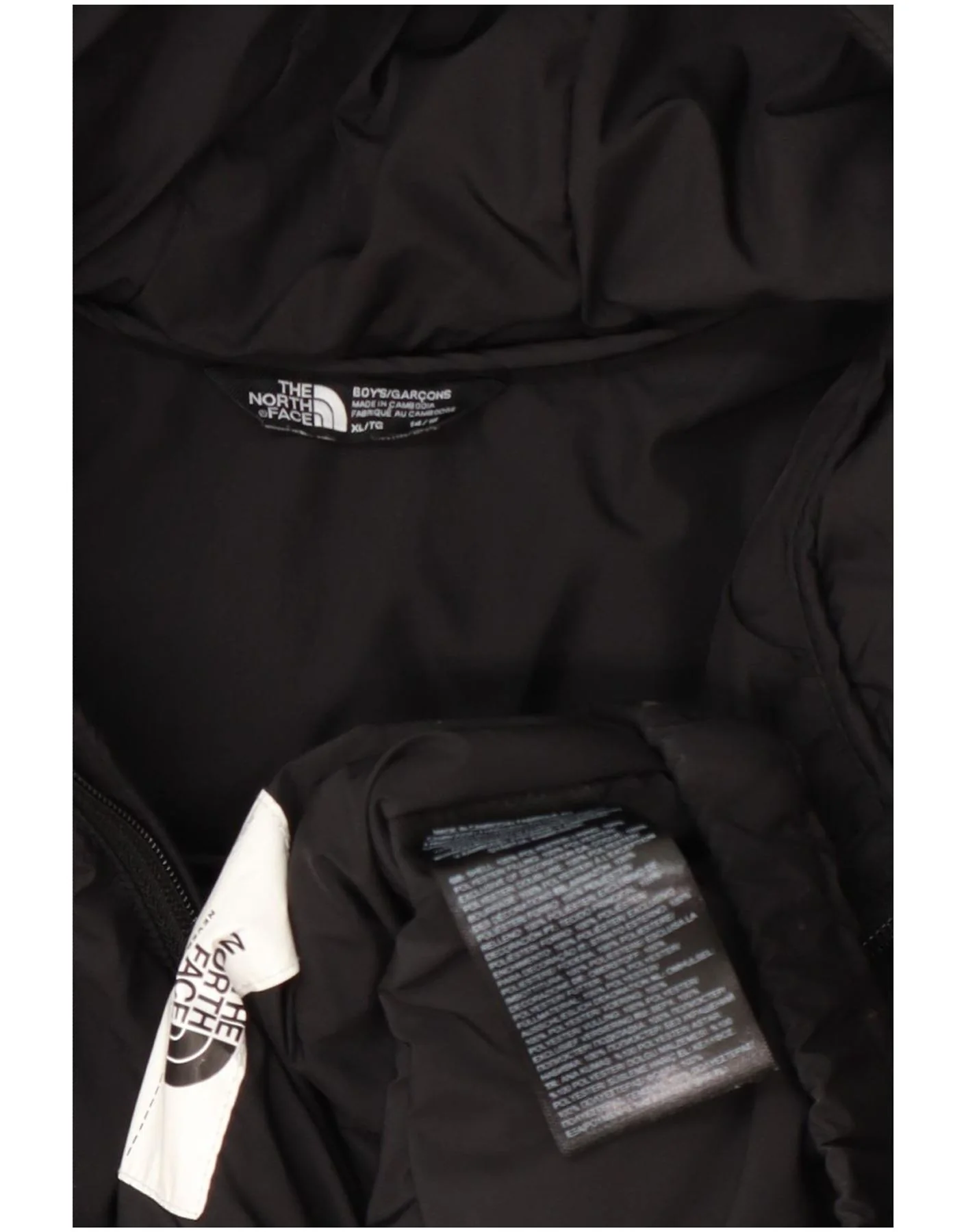 The North Face Boys Hooded Padded Jacket 14-15 Years XL Black Polyester - Image 4