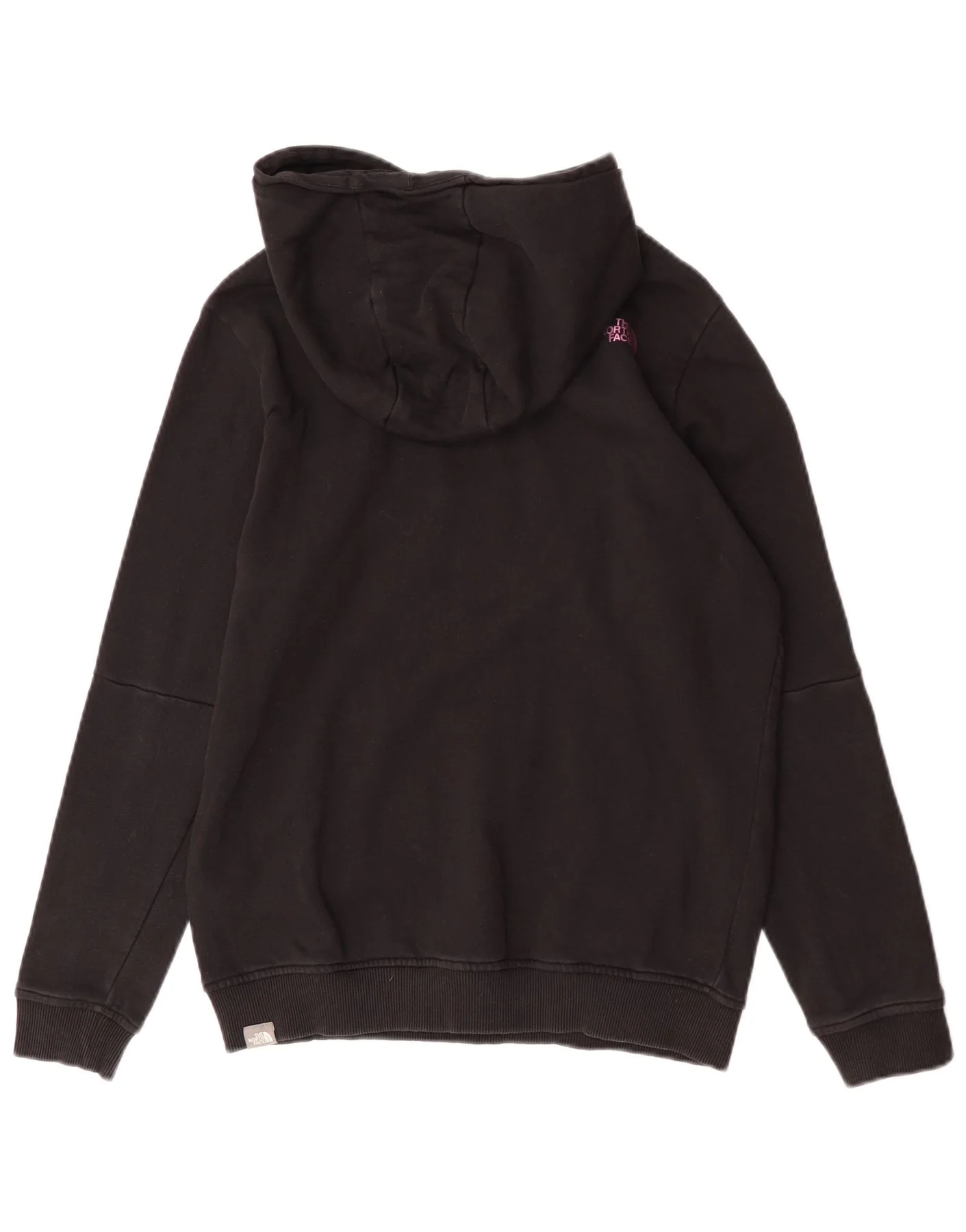 The North Face Girls Graphic Hoodie Jumper 13-14 Years XL Black Cotton - Image 2