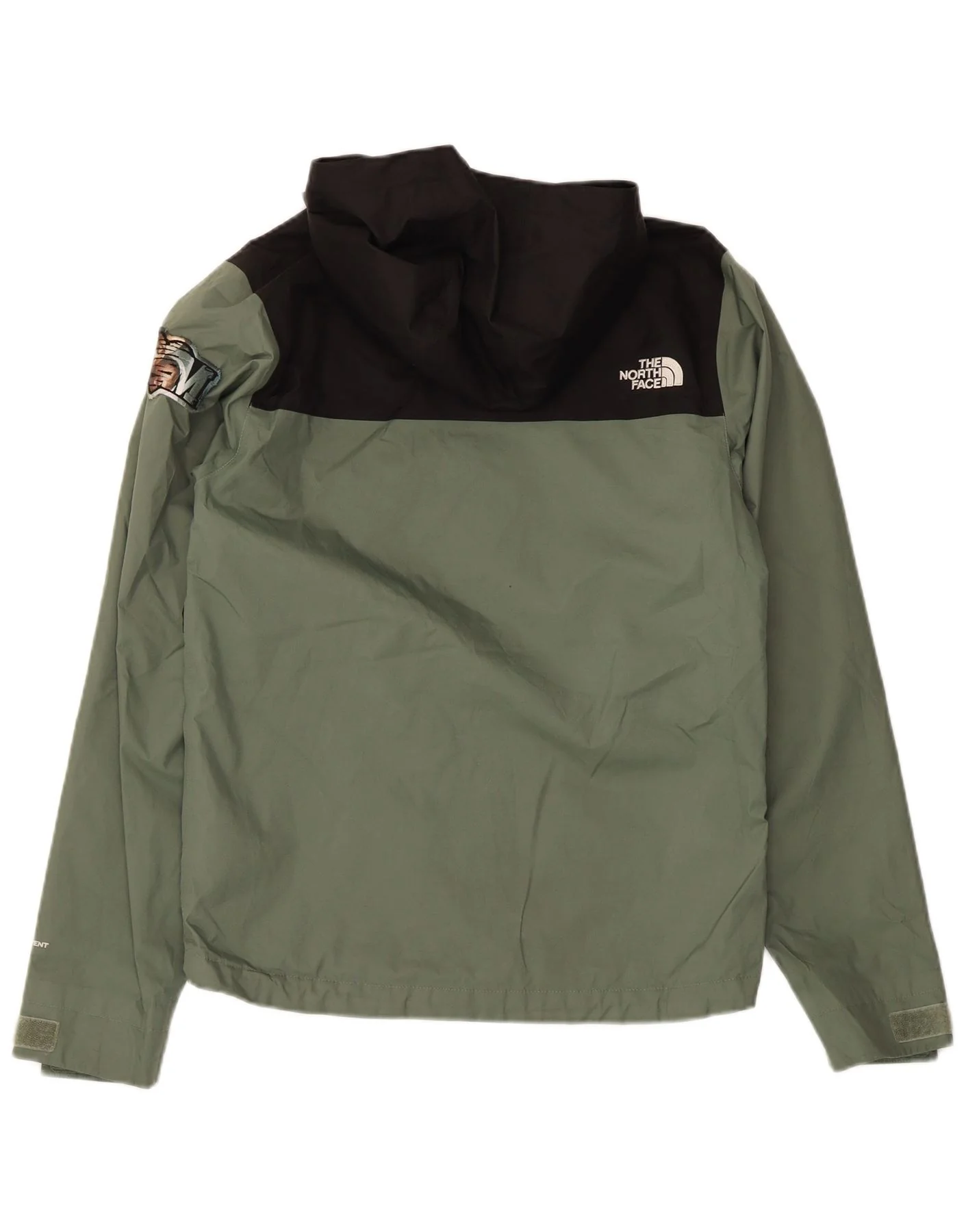 The North Face Mens Dryvent Hooded Rain Jacket UK 34 XS Green Colourblock - Image 2