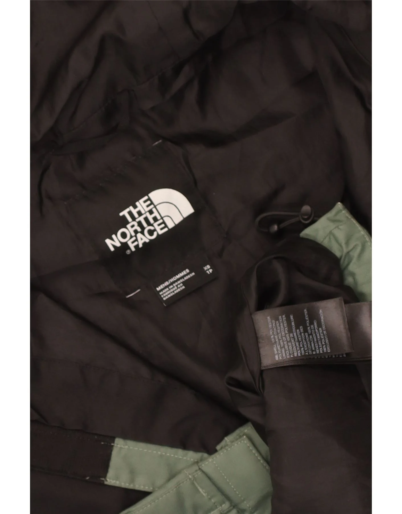 The North Face Mens Dryvent Hooded Rain Jacket UK 34 XS Green Colourblock - Image 4