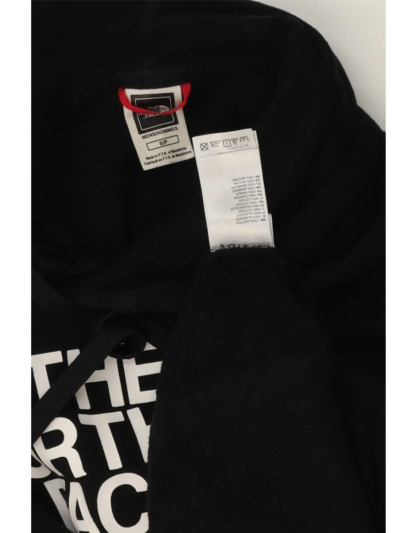 The North Face Mens Graphic Hoodie Jumper Small Black Cotton - Image 3