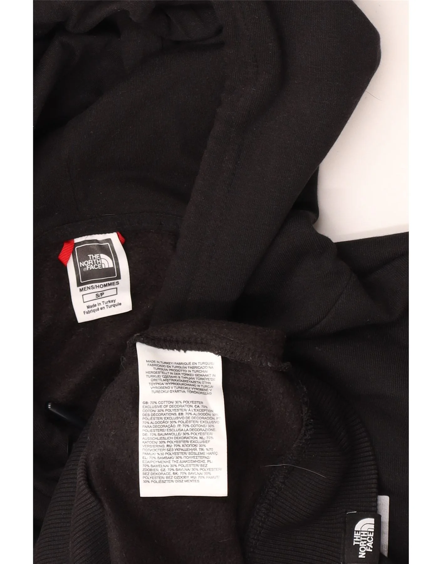 The North Face Mens Graphic Hoodie Jumper Small Black Cotton - Image 3