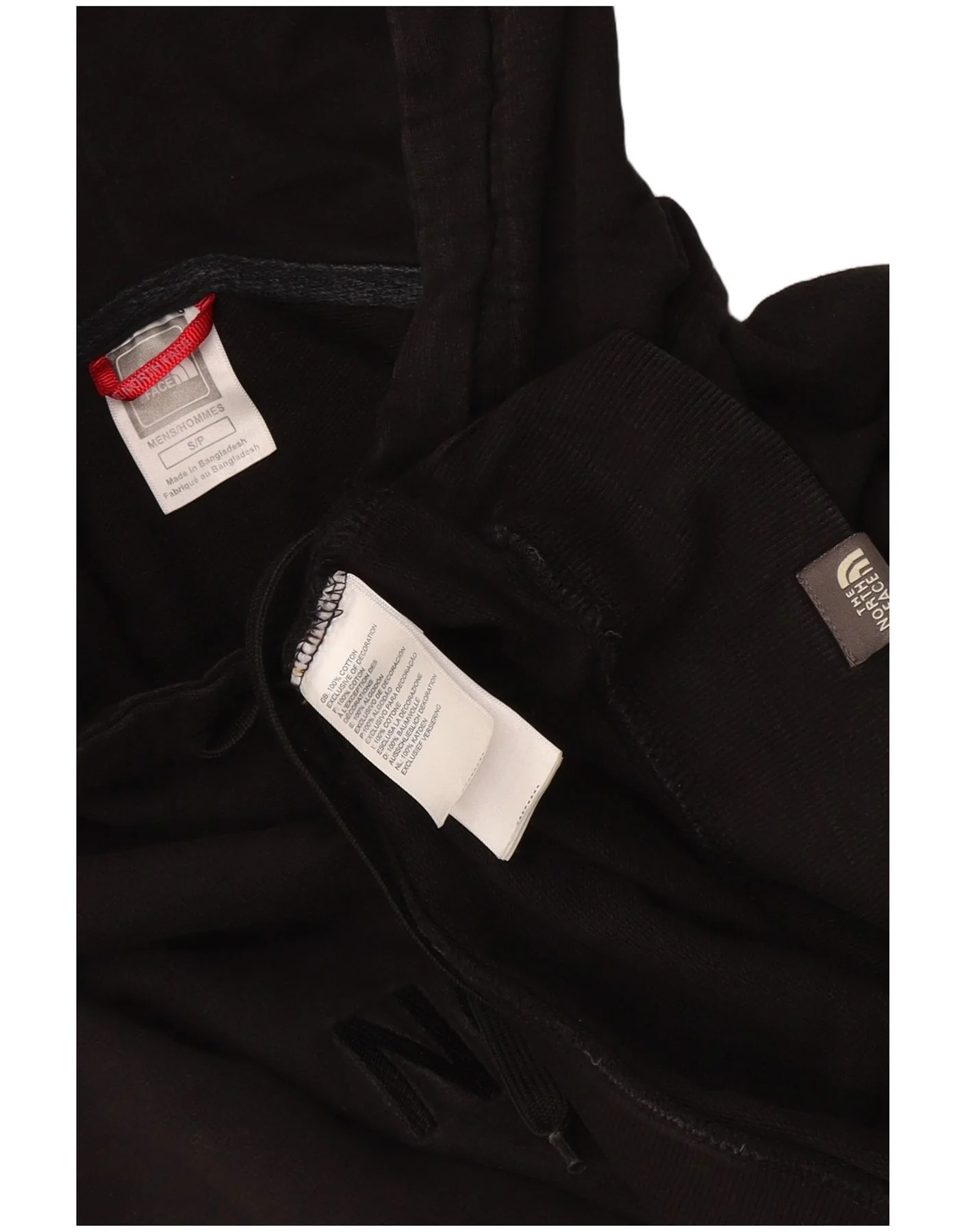 The North Face Mens Graphic Hoodie Jumper Small Black Cotton - Image 3