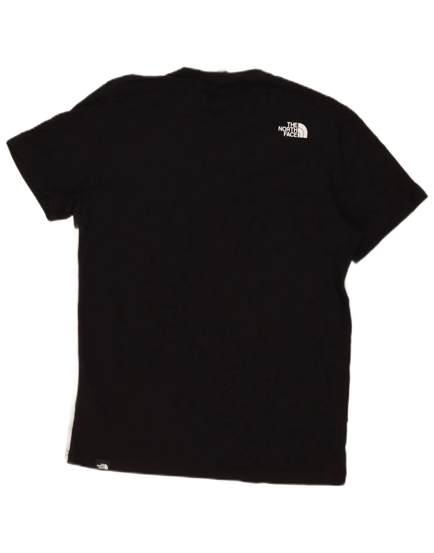 The North Face Mens Graphic T-Shirt Top Medium Black Colourblock Cotton - Image 2