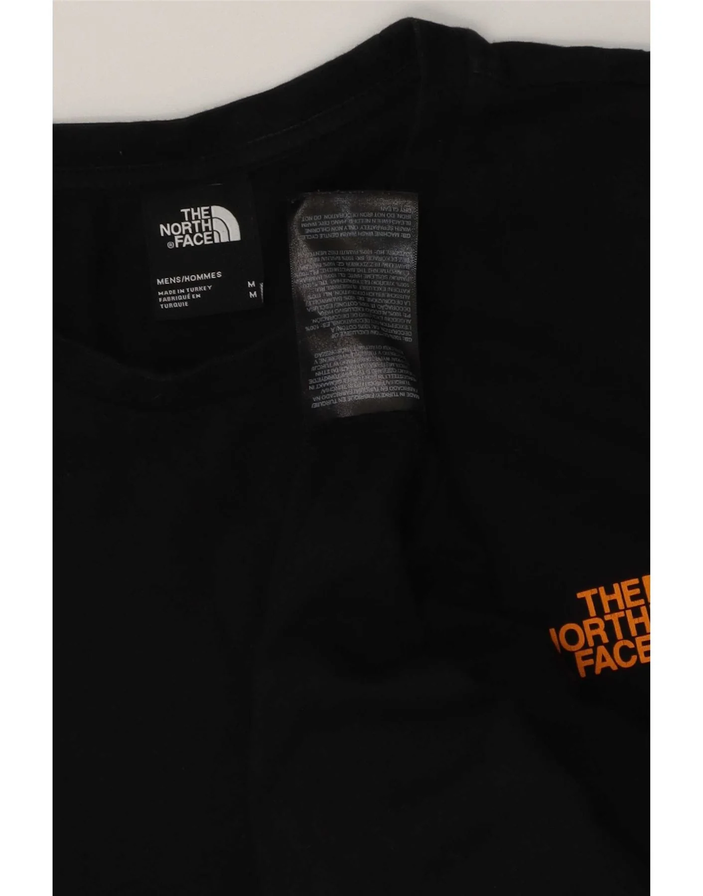 The North Face Mens Graphic T-Shirt Top Medium Black Cotton - Image 3