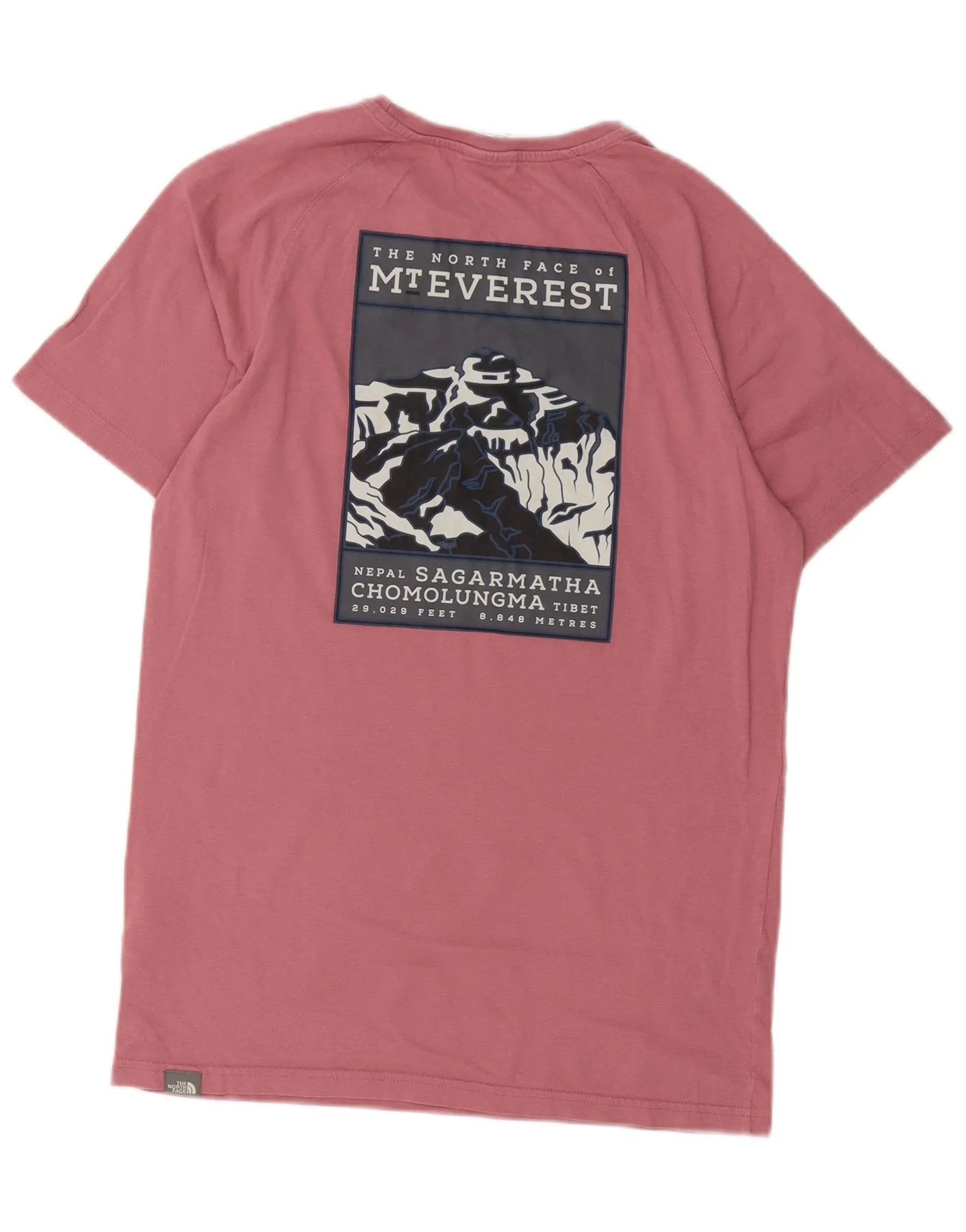 The North Face Mens Graphic T-Shirt Top Small Pink Cotton - Image 2