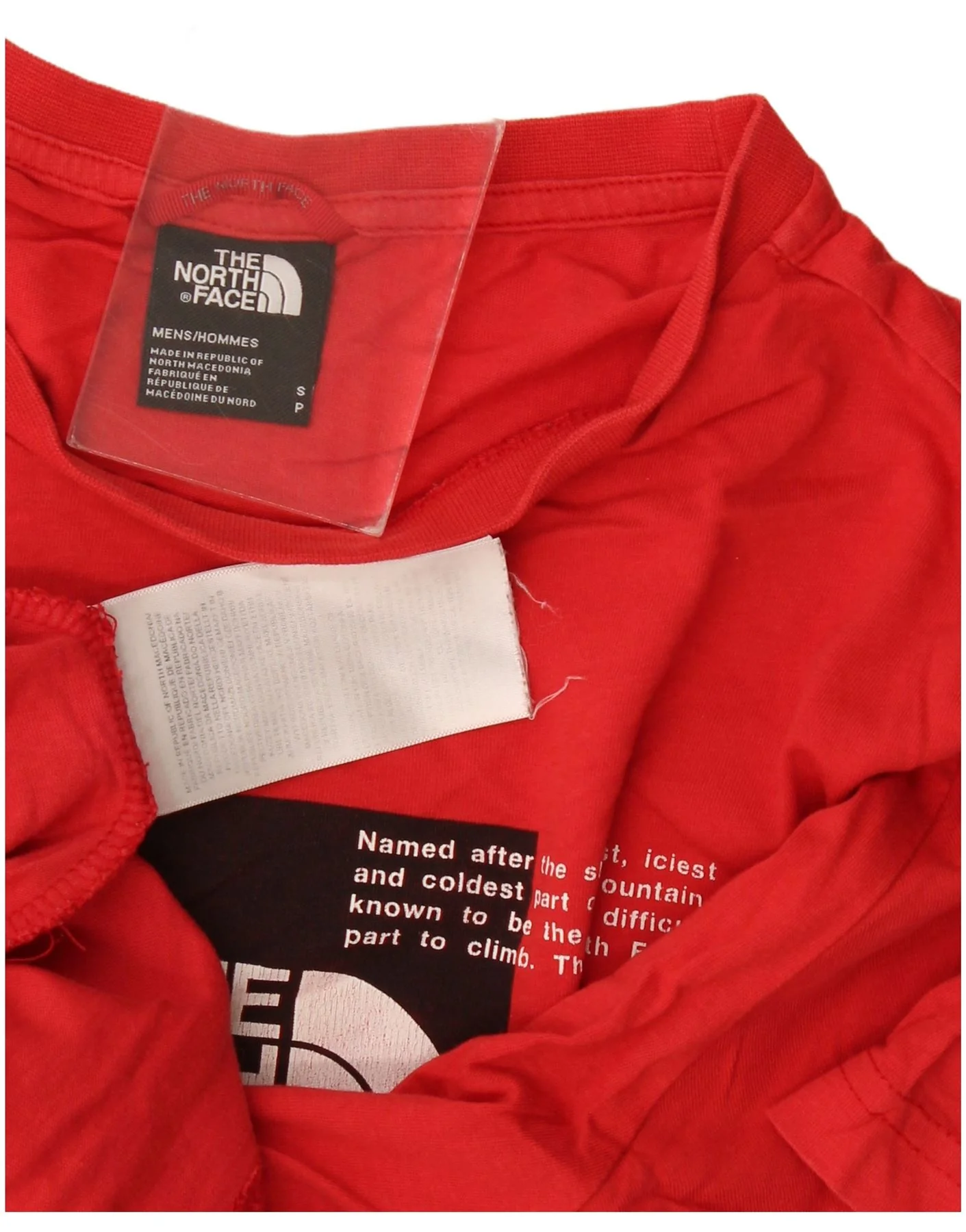 The North Face Mens Graphic T-Shirt Top Small Red Cotton - Image 3