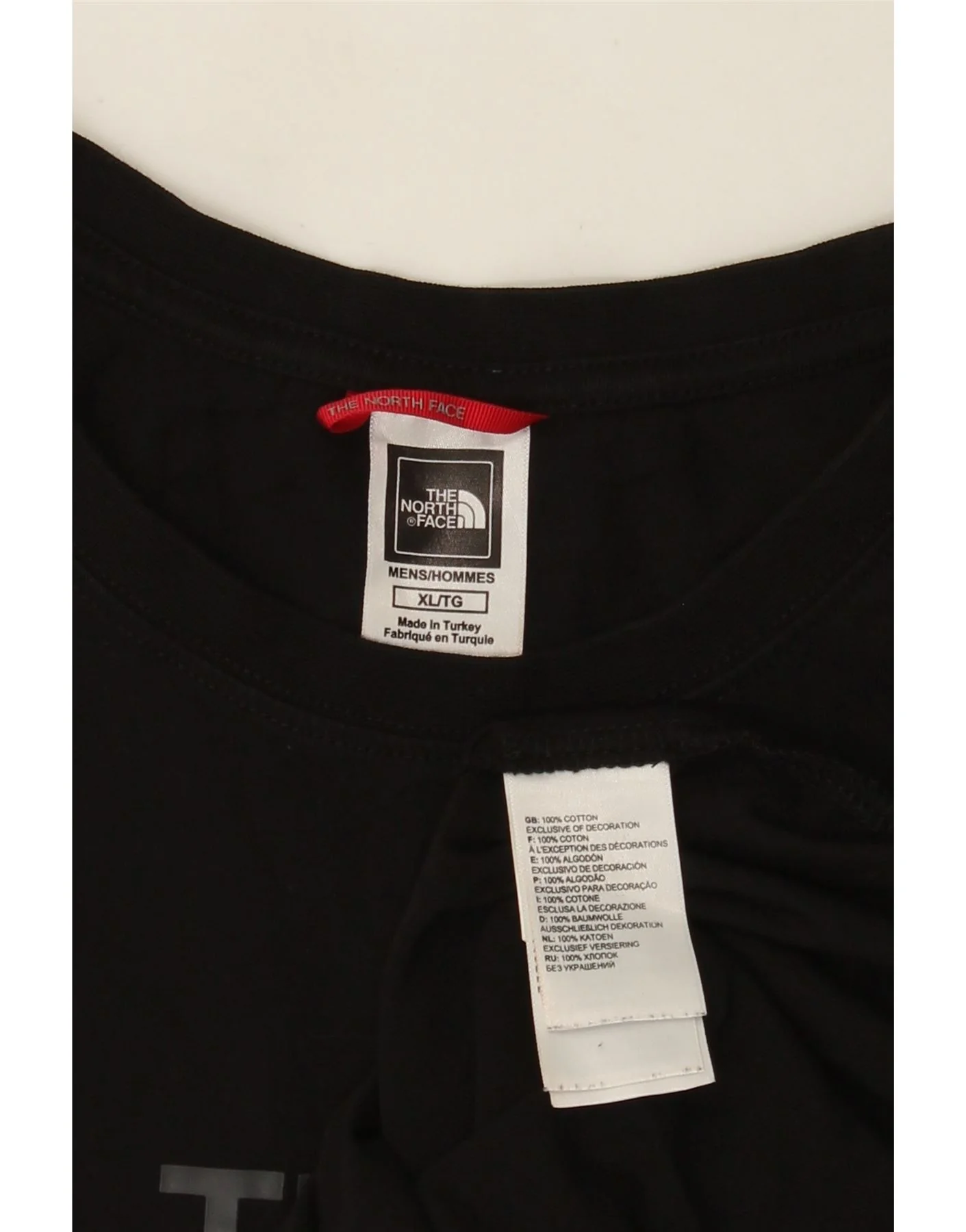 The North Face Mens Graphic T-Shirt Top XL Black Cotton - Image 3