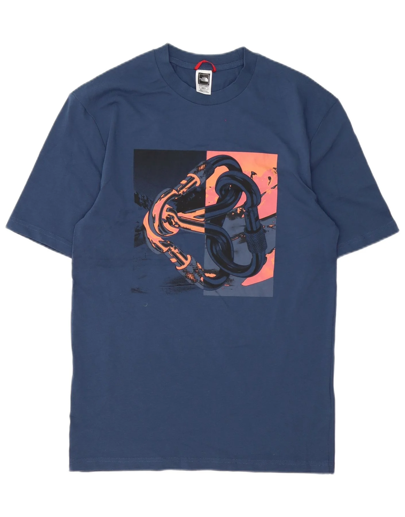 The North Face Mens Graphic T-Shirt Top XS Blue Cotton