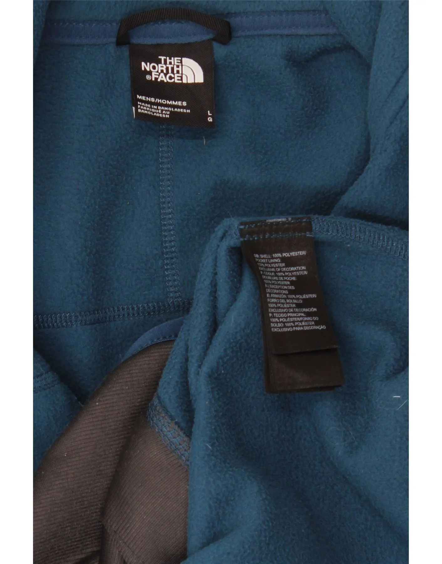 The North Face Mens Liner Fleece Jacket UK 40 Large Blue Polyester - Image 3