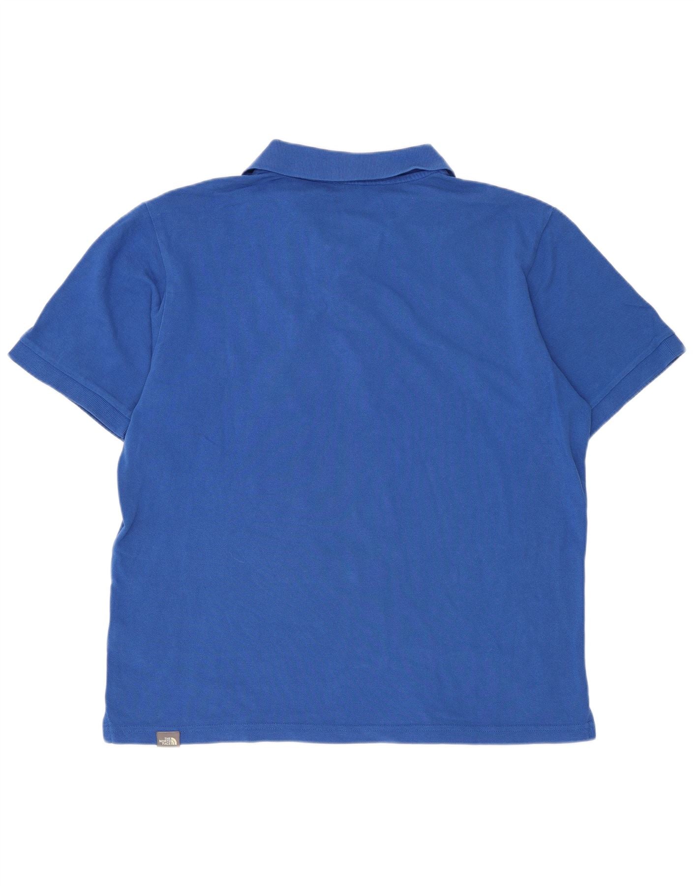 The North Face Mens Polo Shirt Medium Blue Cotton - Image 2