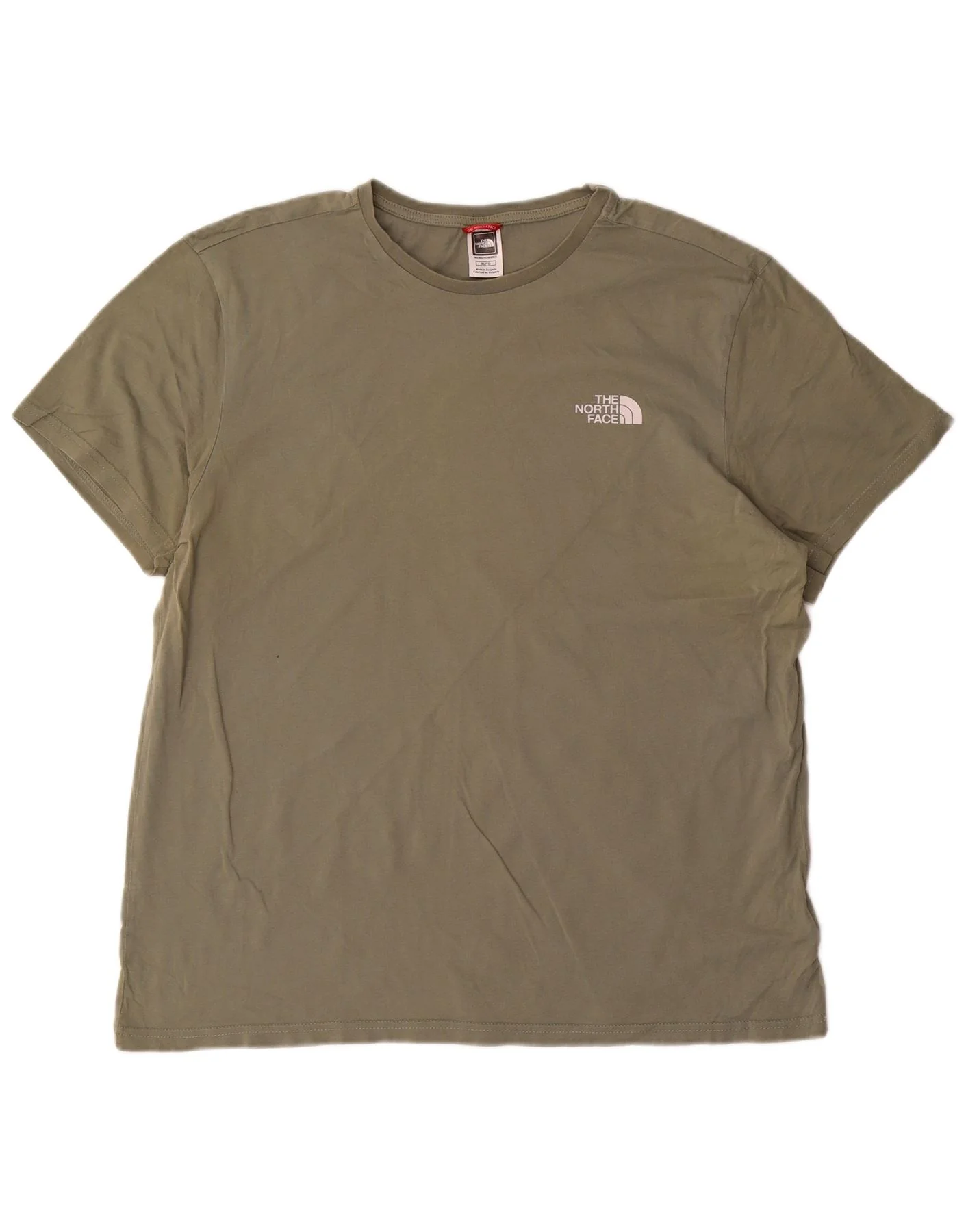 The North Face Mens T-Shirt Top XL Khaki Cotton