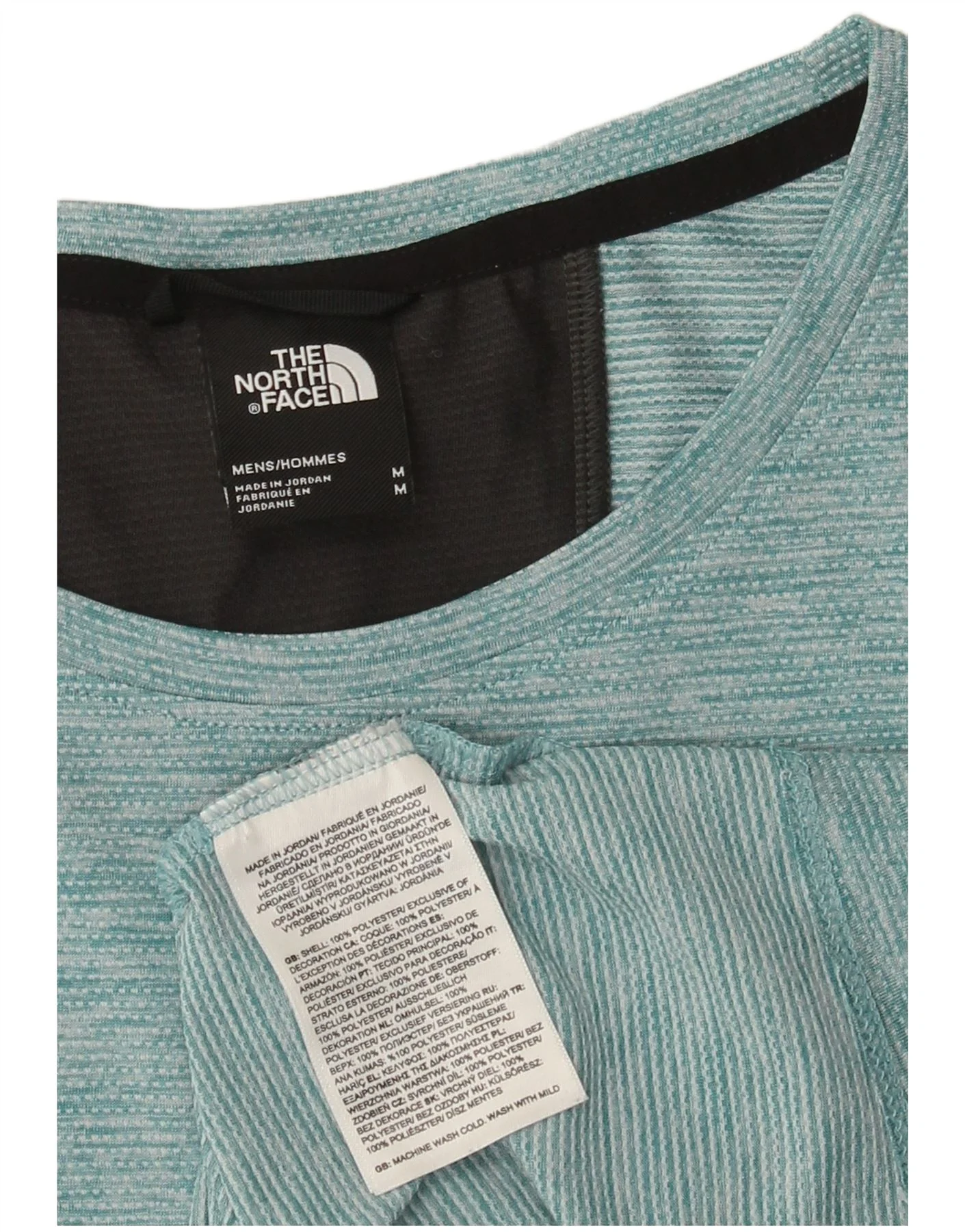 The North Face Mens Vest Top Medium Turquoise Colourblock Polyester - Image 3