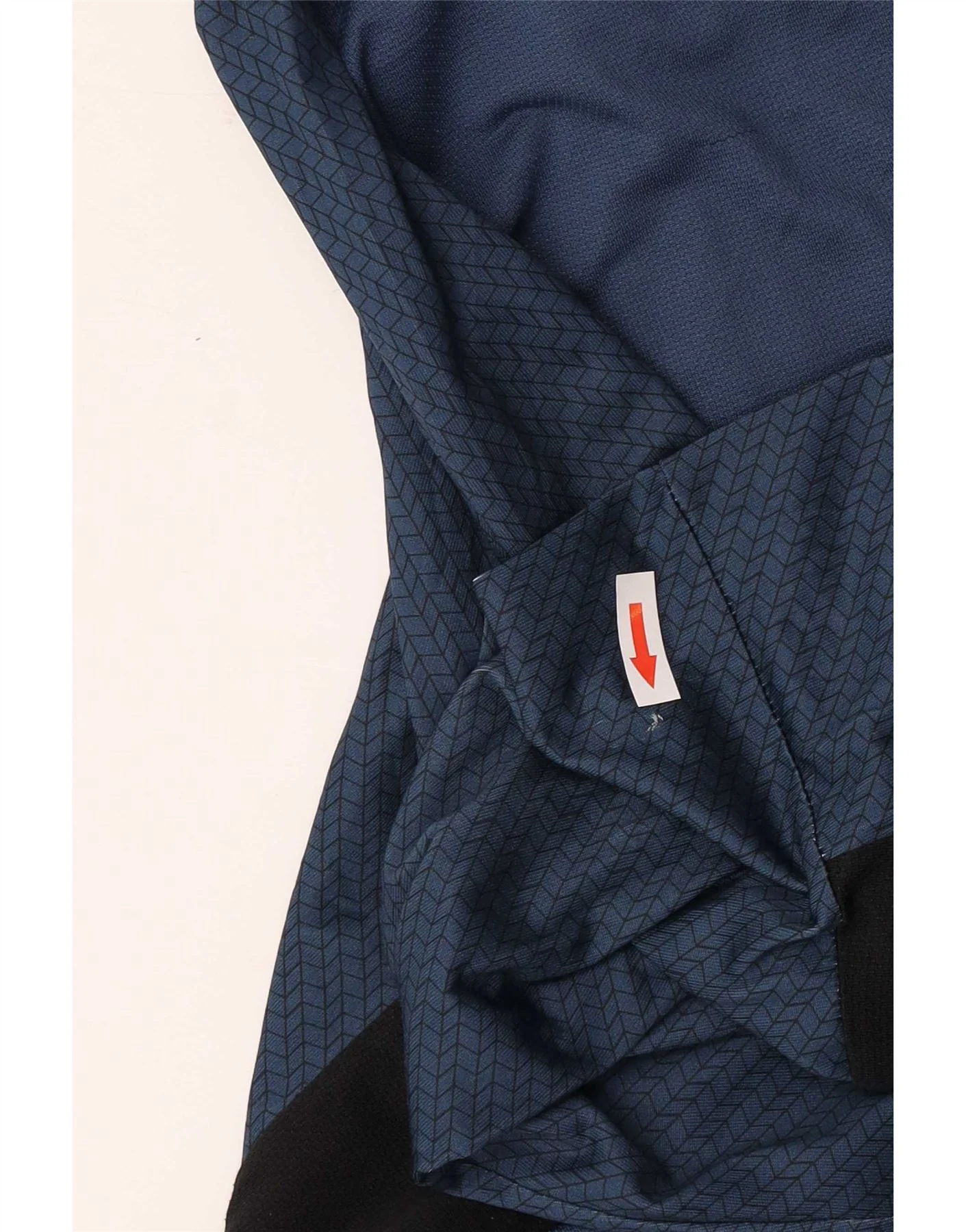 The North Face Mens Zip Neck Top Long Sleeve Small Blue Geometric Sports - Image 3