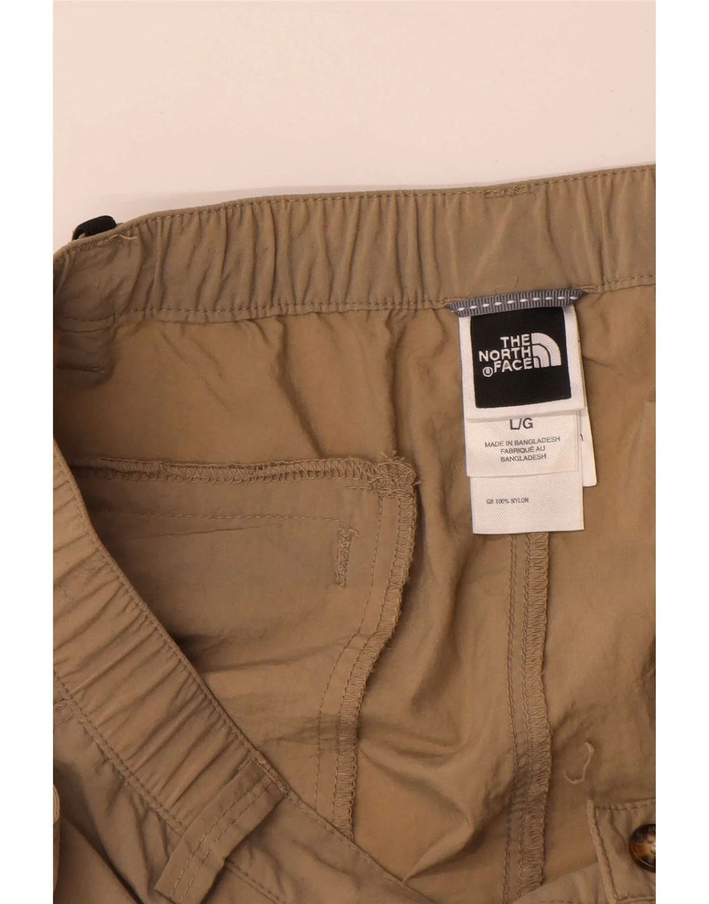 The North Face Womens Hiking Cargo Trousers Large W32 L30 Beige Nylon - Image 3