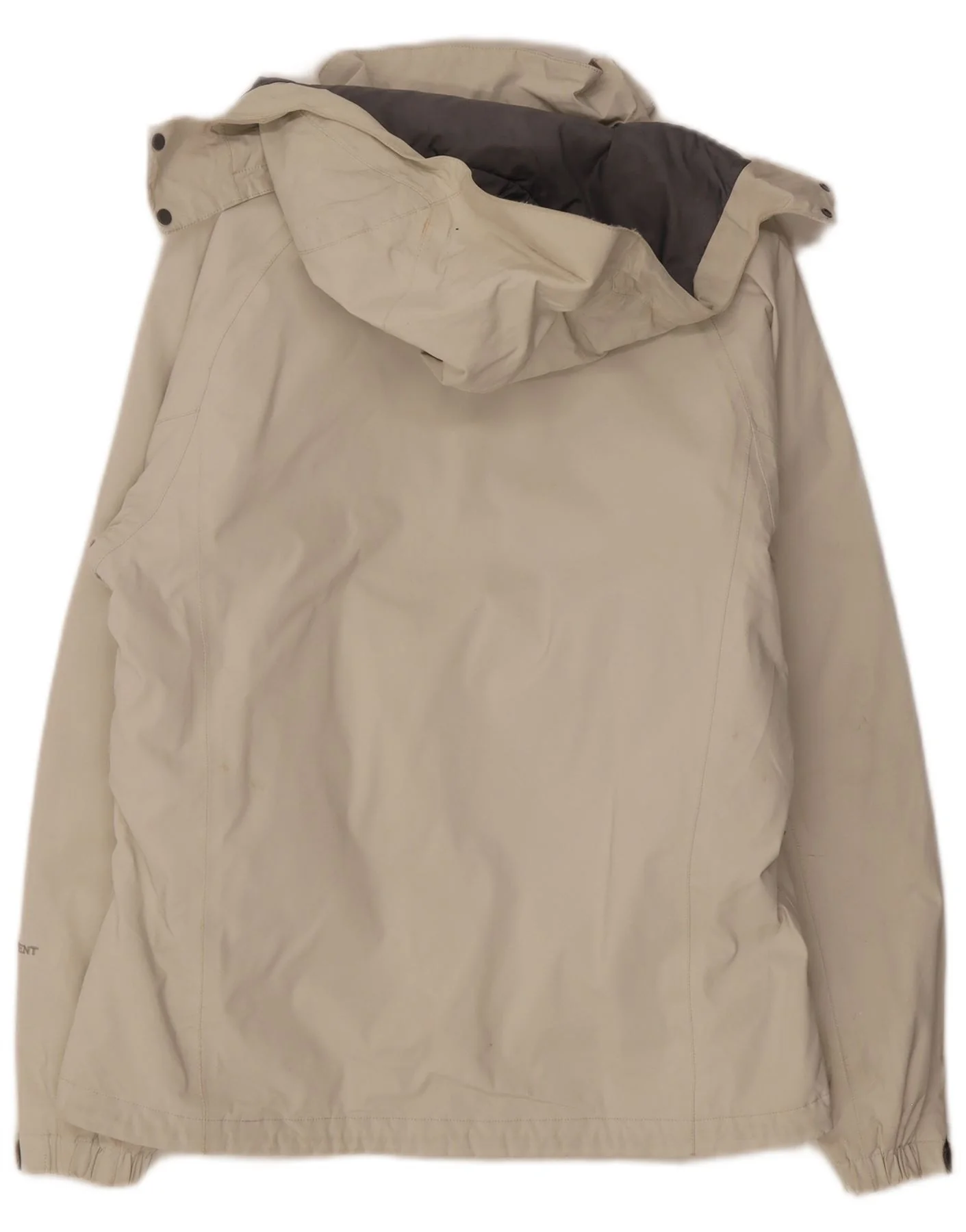 The North Face Womens Hooded Windbreaker Jacket UK 16 Large Off White - Image 2