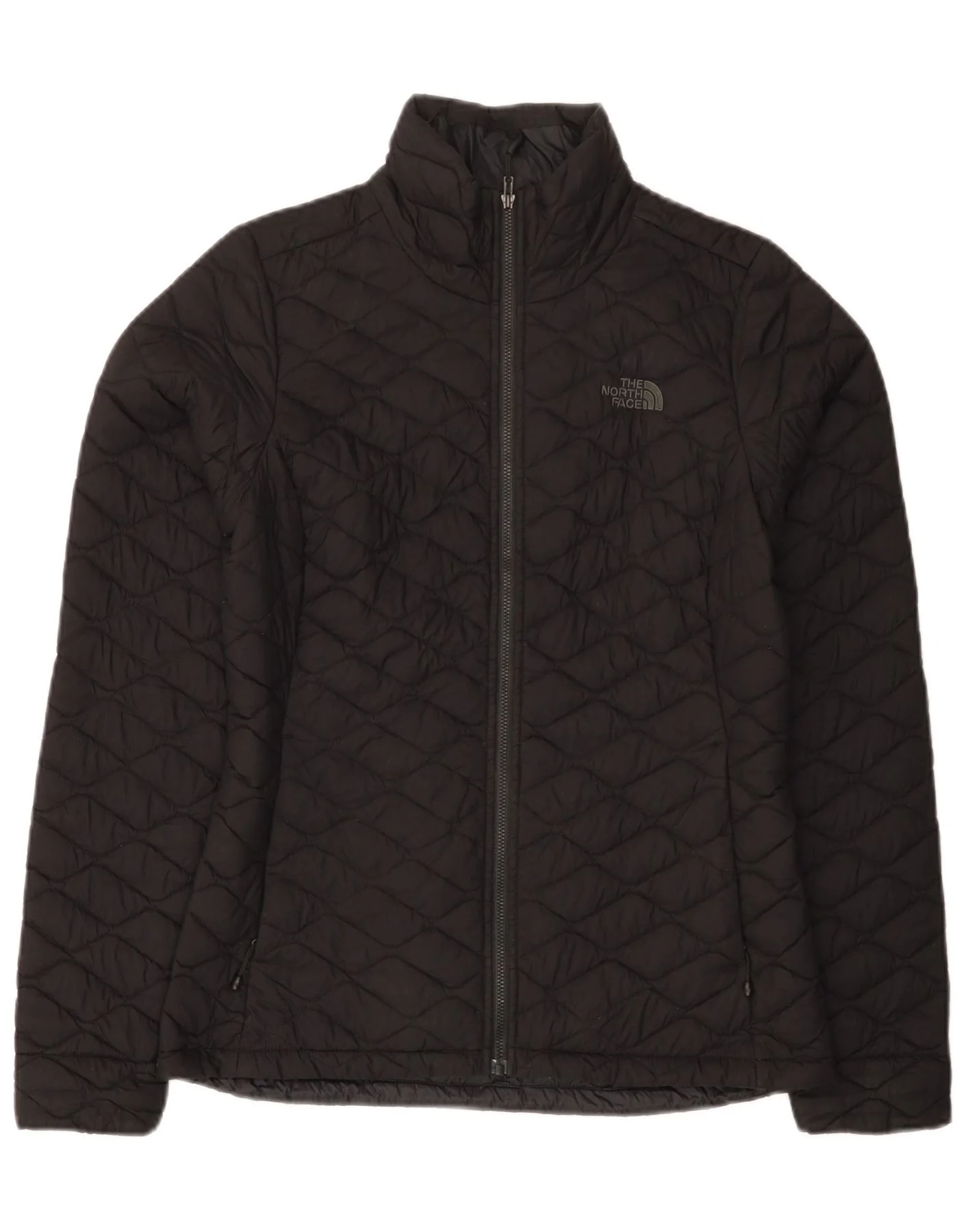 The North Face Womens Quilted Jacket UK 10 Small Black Nylon