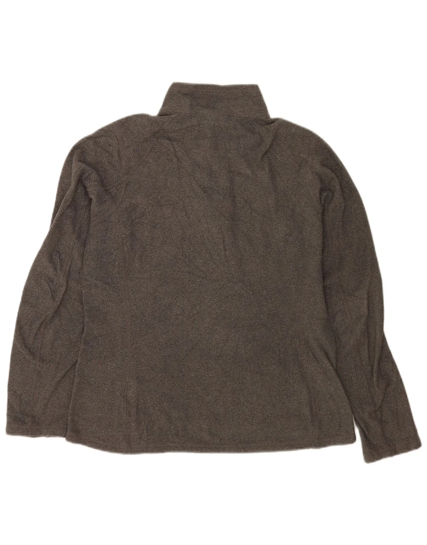 The North Face Womens Zip Neck Fleece Jumper UK 14 Medium Grey Polyester - Image 2