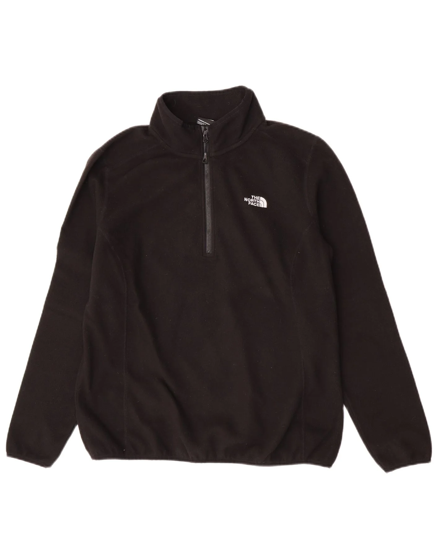 The North Face Womens Zip Neck Fleece Jumper UK 18 XL Black Polyester