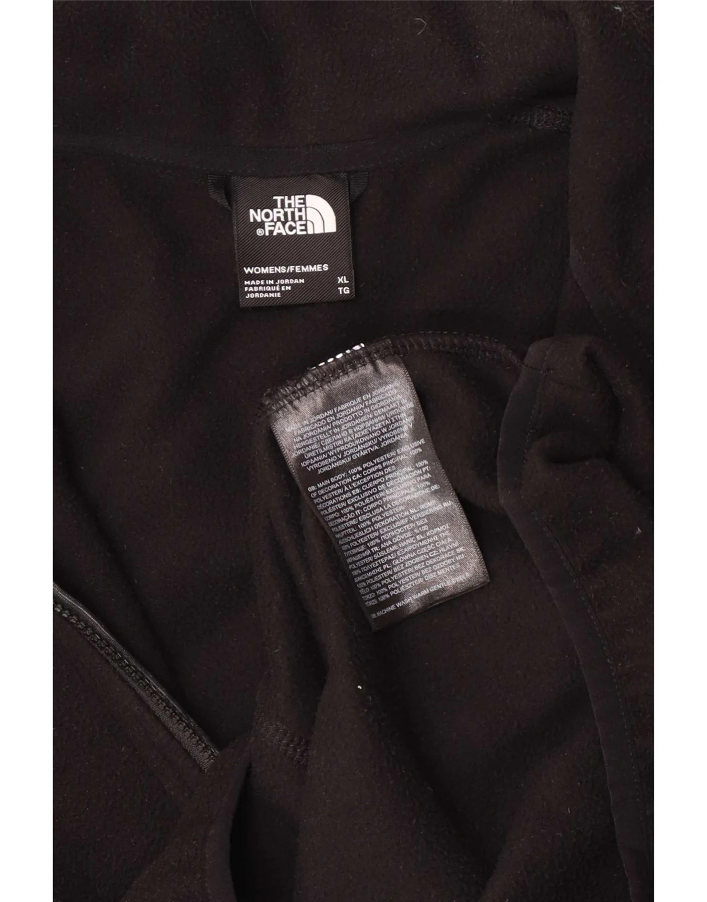 The North Face Womens Zip Neck Fleece Jumper UK 18 XL Black Polyester - Image 3