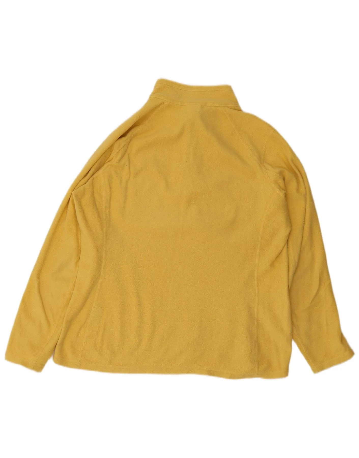 The North Face Womens Zip Neck Fleece Jumper UK 18 XL Yellow Polyester - Image 2
