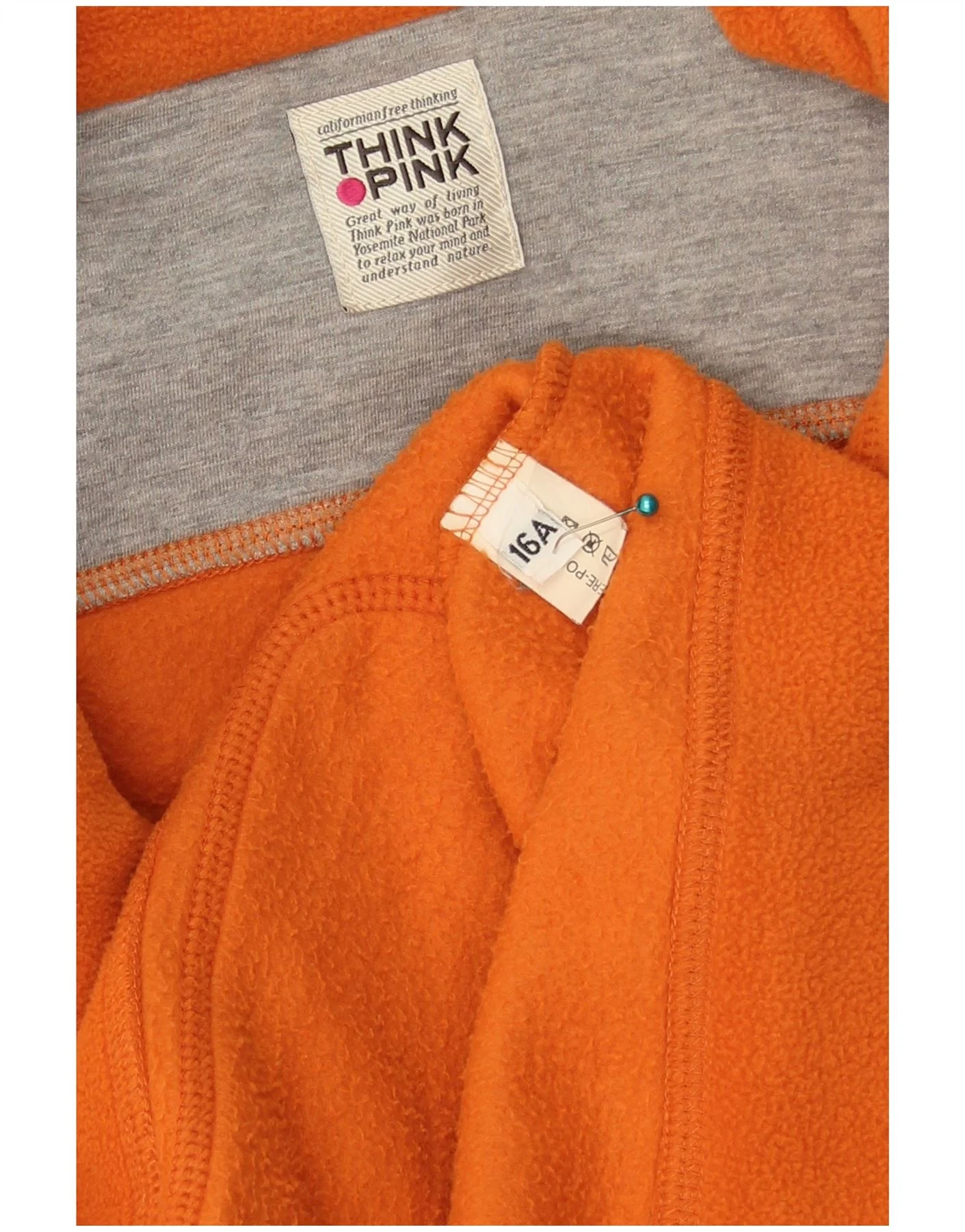 Think Pink Girls Fleece Gilet 15-16 Years Orange Polyester - Image 4
