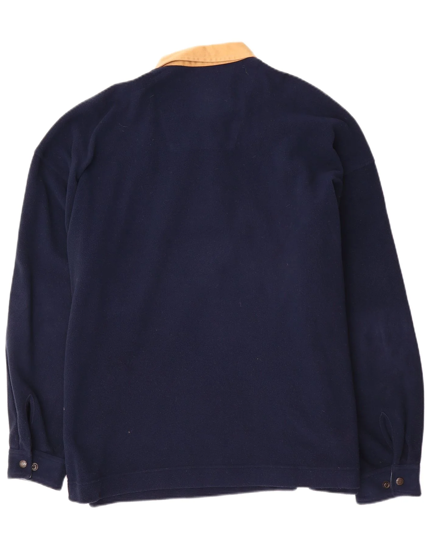 Think Pink Mens Polo Neck Fleece Jumper XL Navy Blue Polyester - Image 2