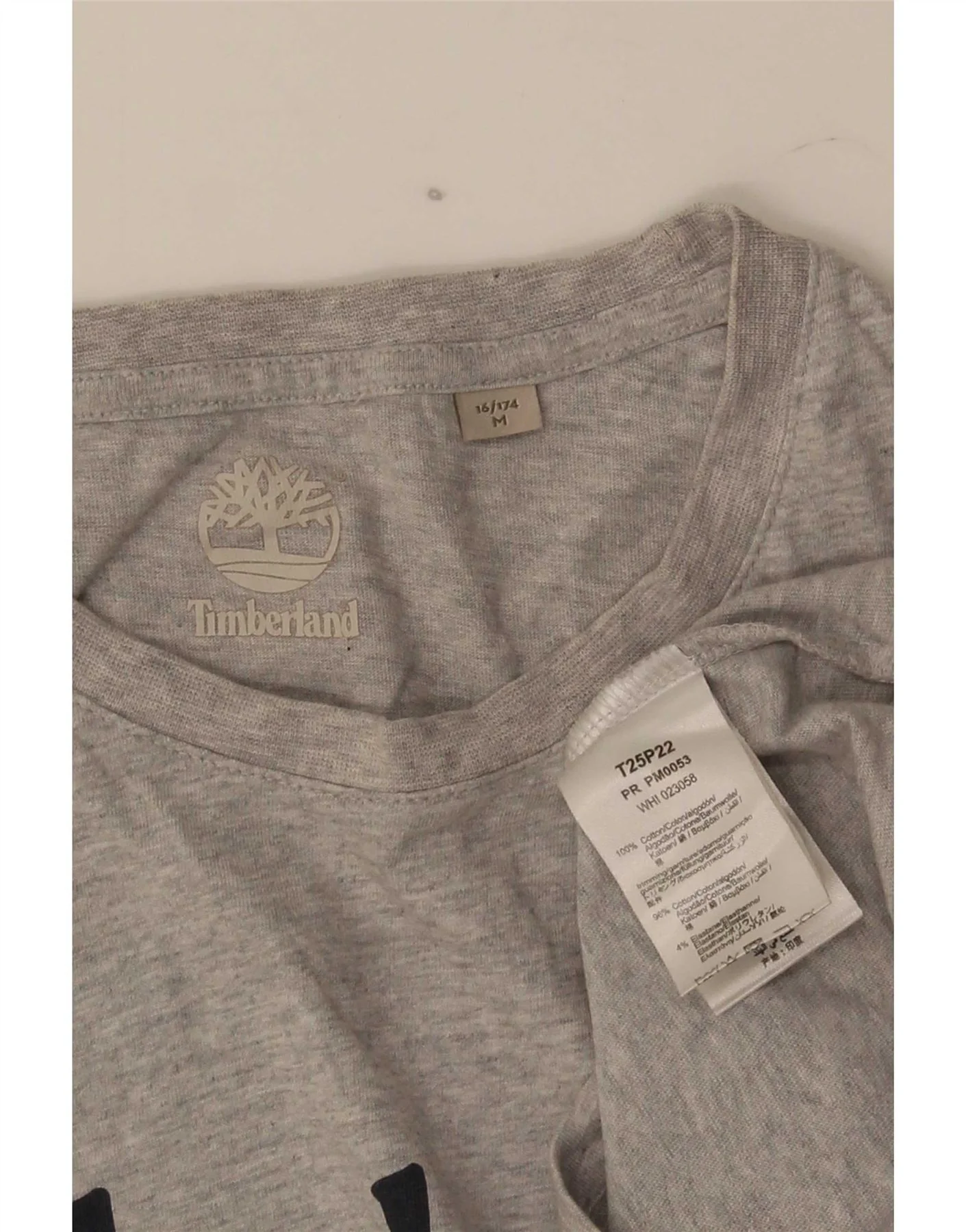Timberland Boys Graphic T-Shirt Top 15-16 Years Medium Grey Cotton - Image 3