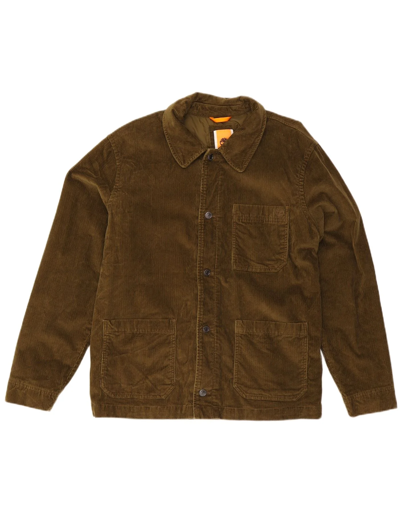 Timberland Mens Corduroy Jacket UK 40 Large Khaki Cotton