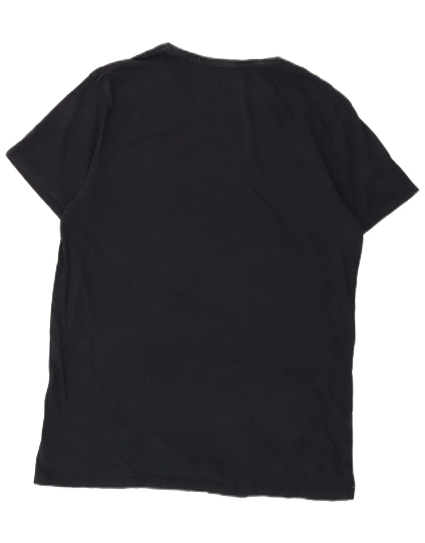 Timberland Mens Graphic T-Shirt Top Medium Navy Blue Cotton - Image 2