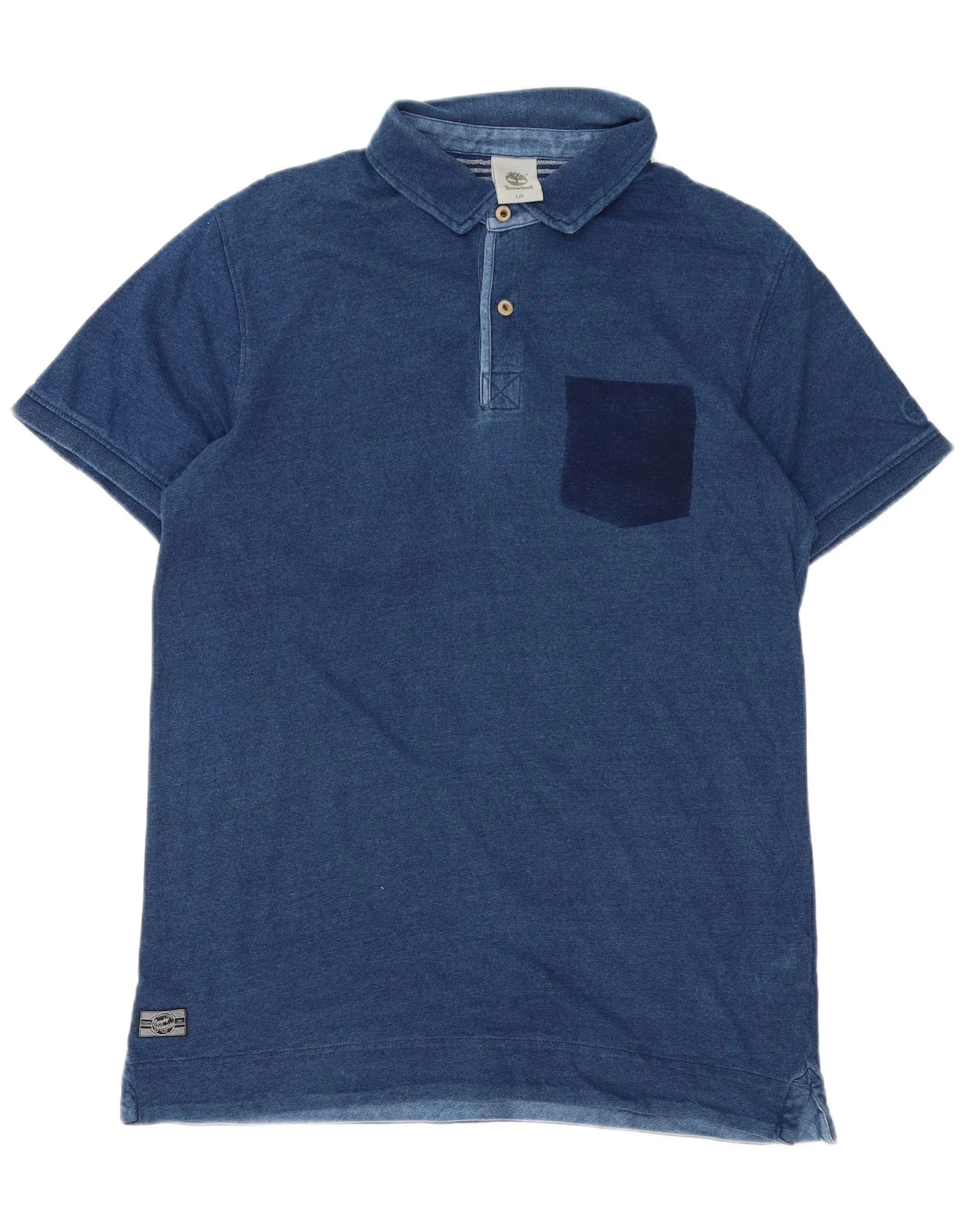 Timberland Mens Polo Shirt Large Navy Blue Cotton