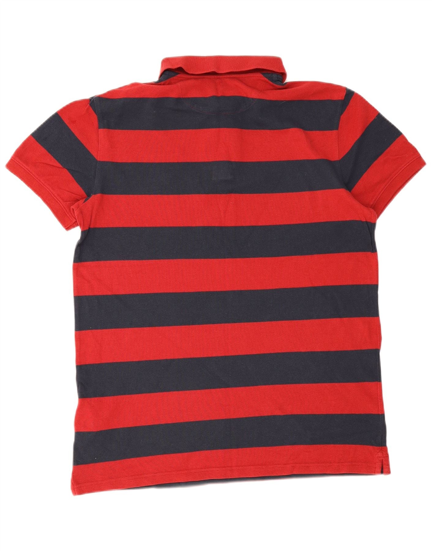 Timberland Mens Polo Shirt Large Red Striped Cotton - Image 2