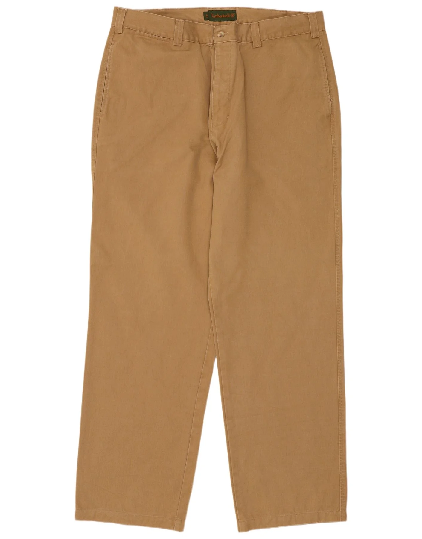 Timberland Mens Regular Chino Trousers W40 L32 Beige Cotton