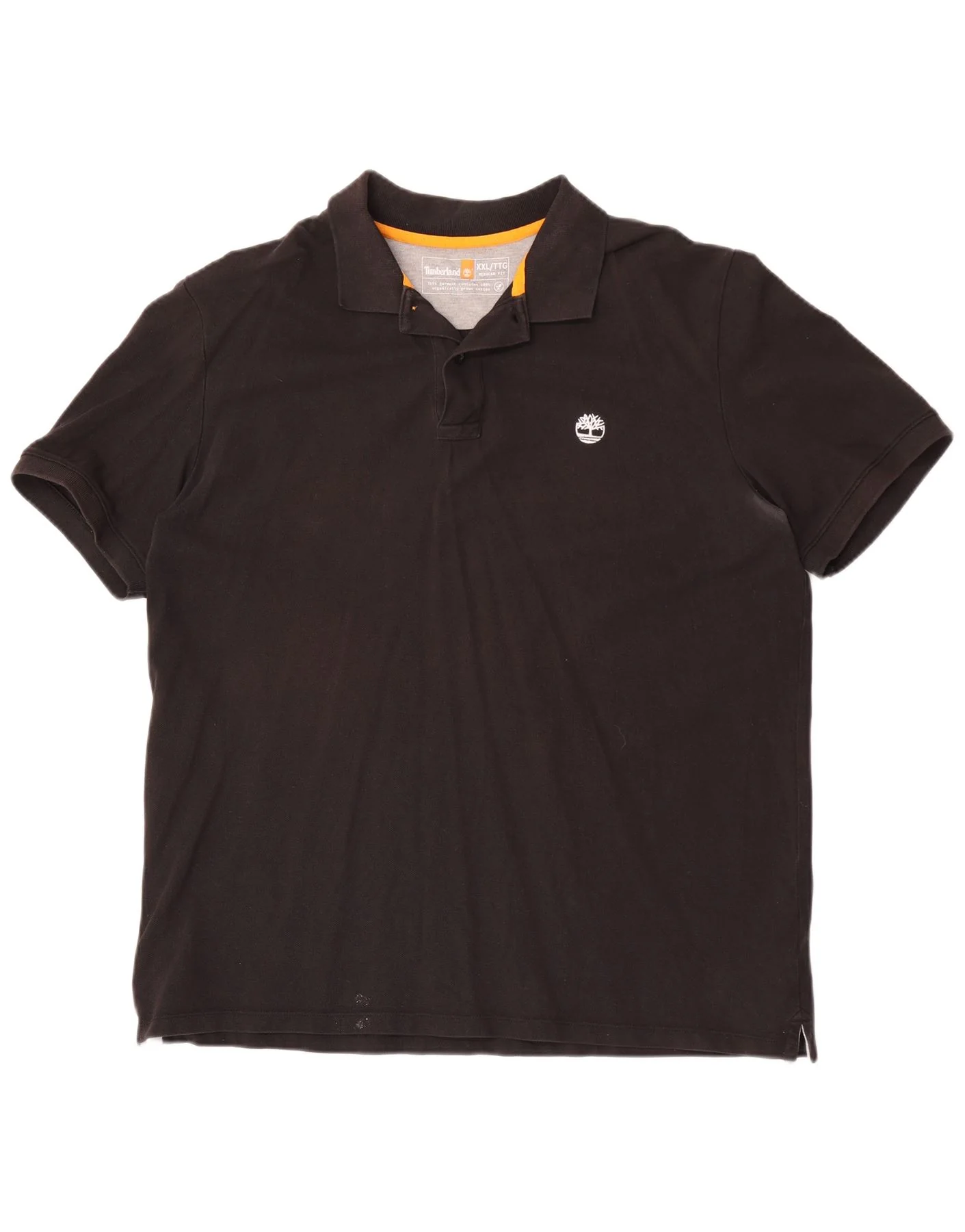Timberland Mens Regular Fit Polo Shirt 2XL Black Cotton