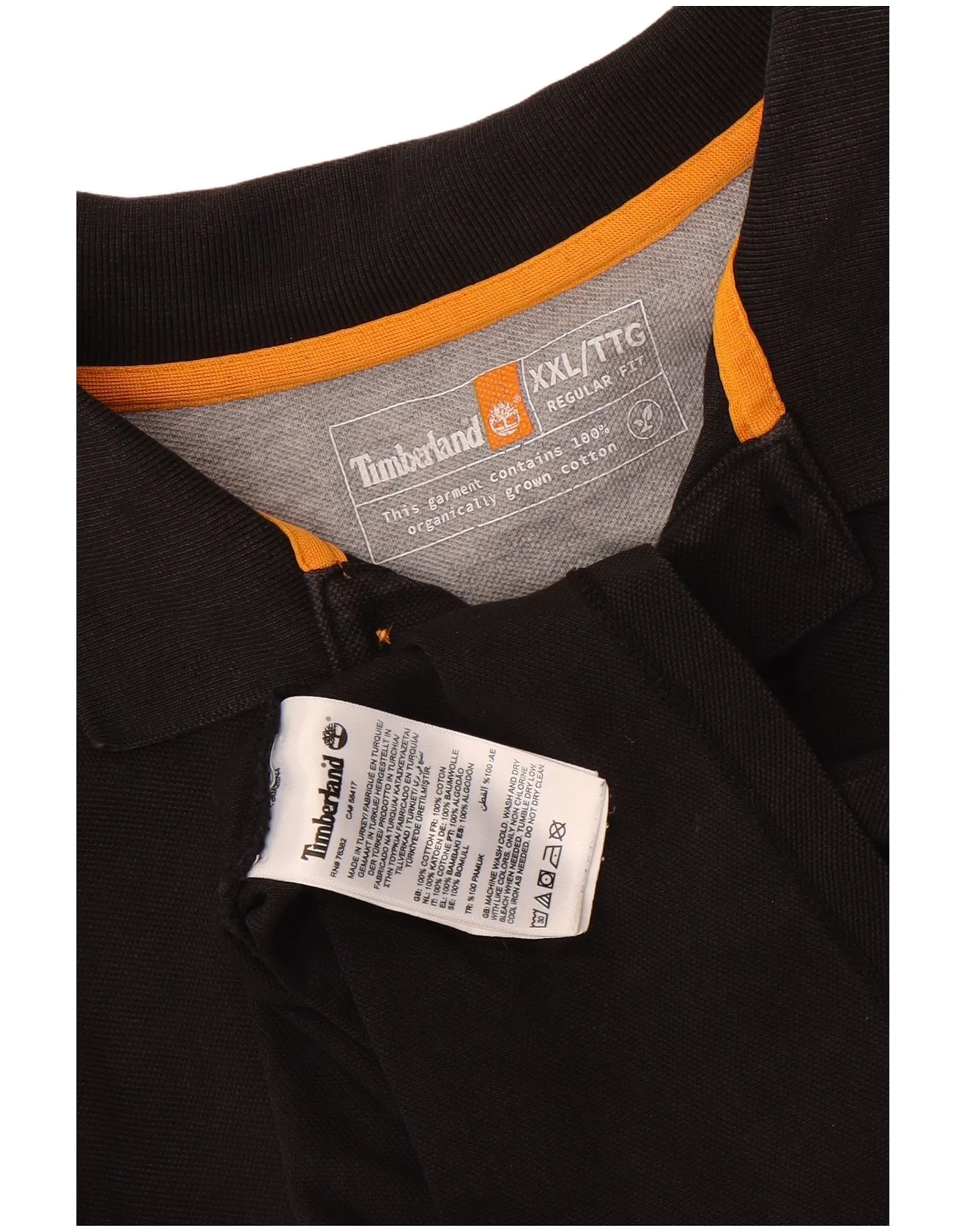 Timberland Mens Regular Fit Polo Shirt 2XL Black Cotton - Image 5