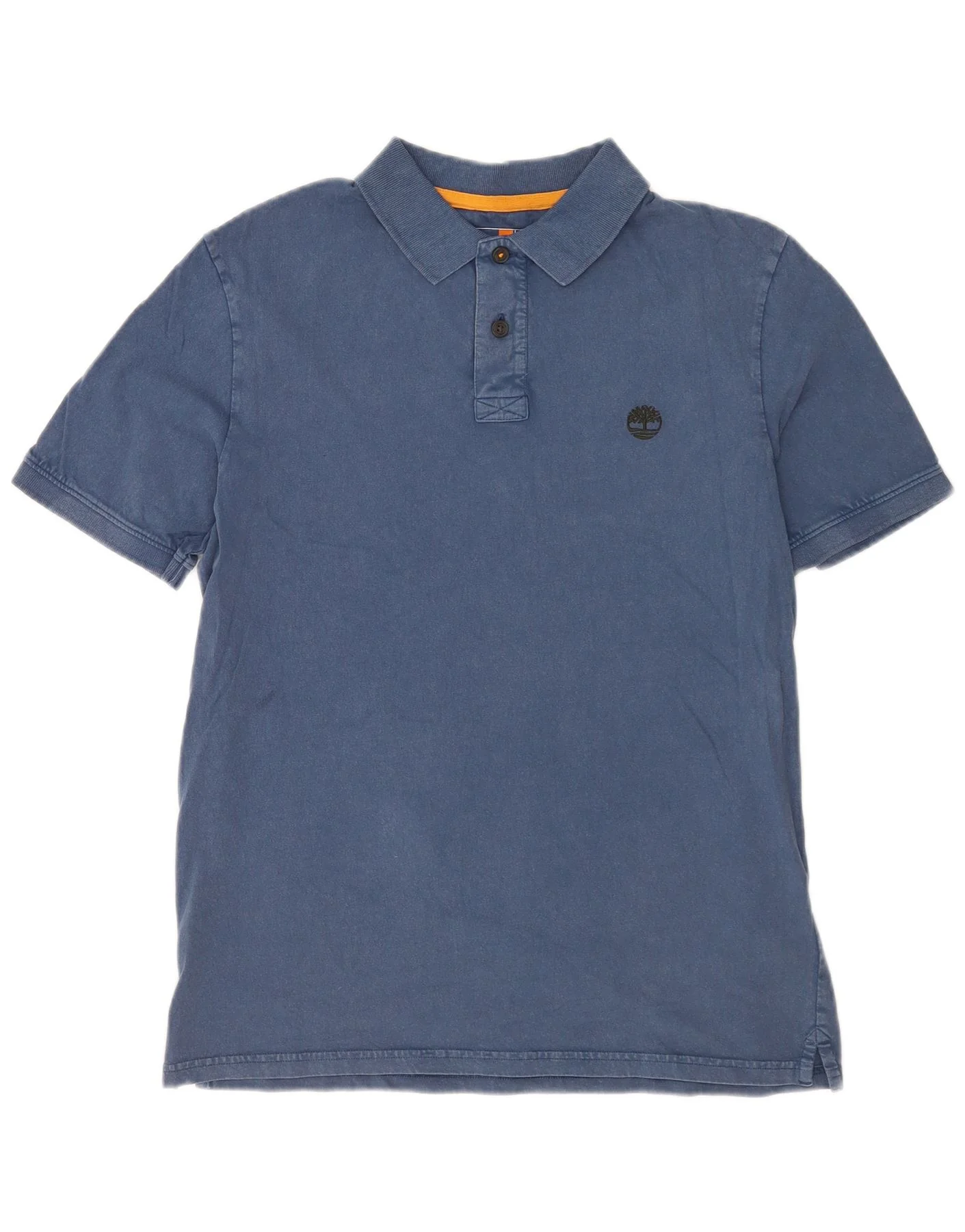 Timberland Mens Regular Fit Polo Shirt Small Blue Cotton