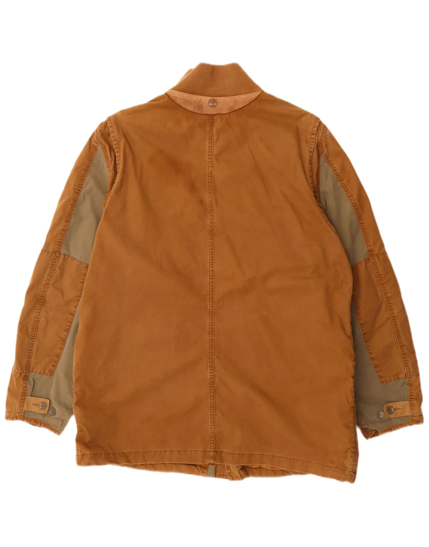 Timberland Mens Regular Fit Utility Jacket UK 42 XL Brown Colourblock Army - Image 2