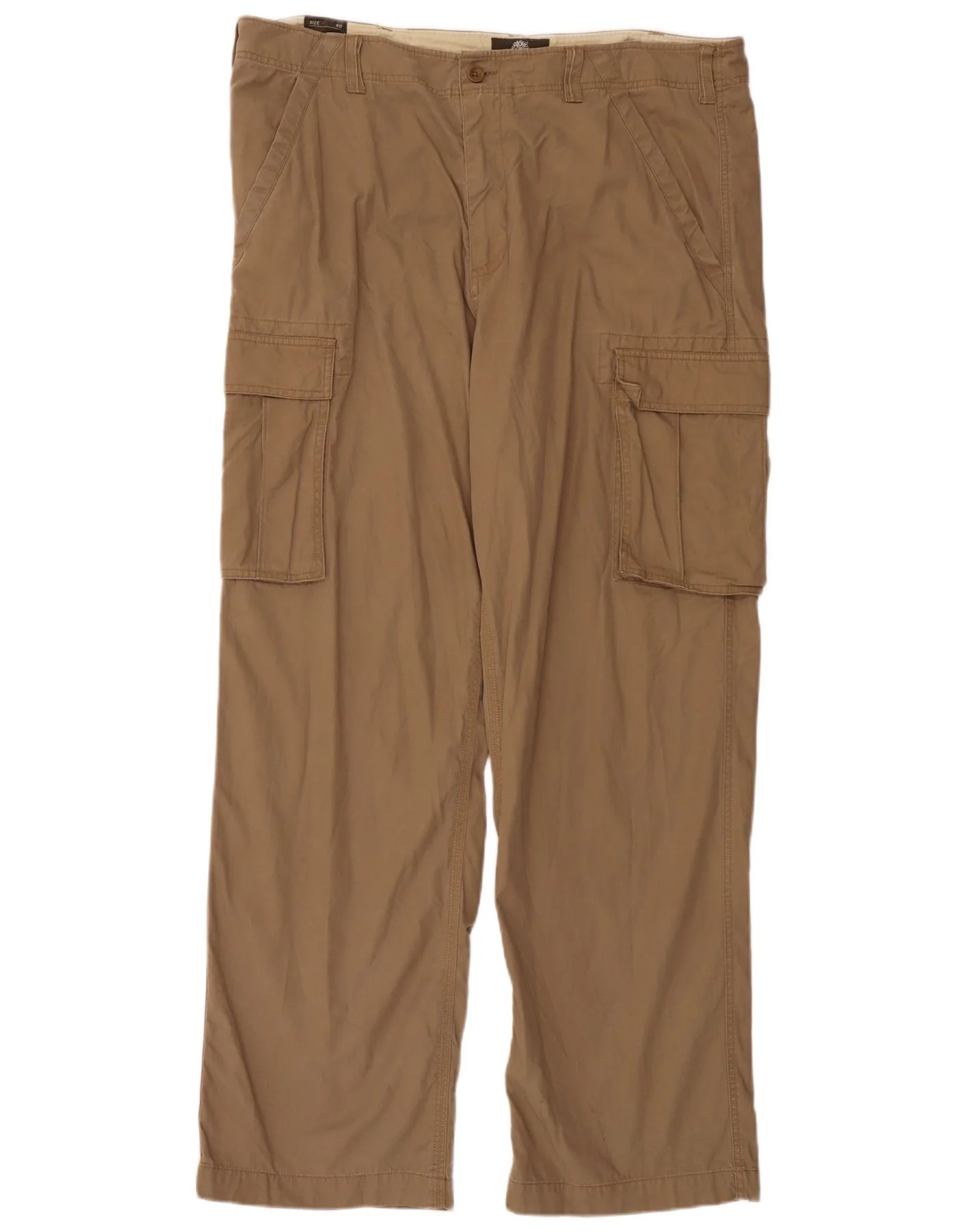 Timberland Mens Relaxed Fit Cargo Trousers W40 L33 Brown Cotton